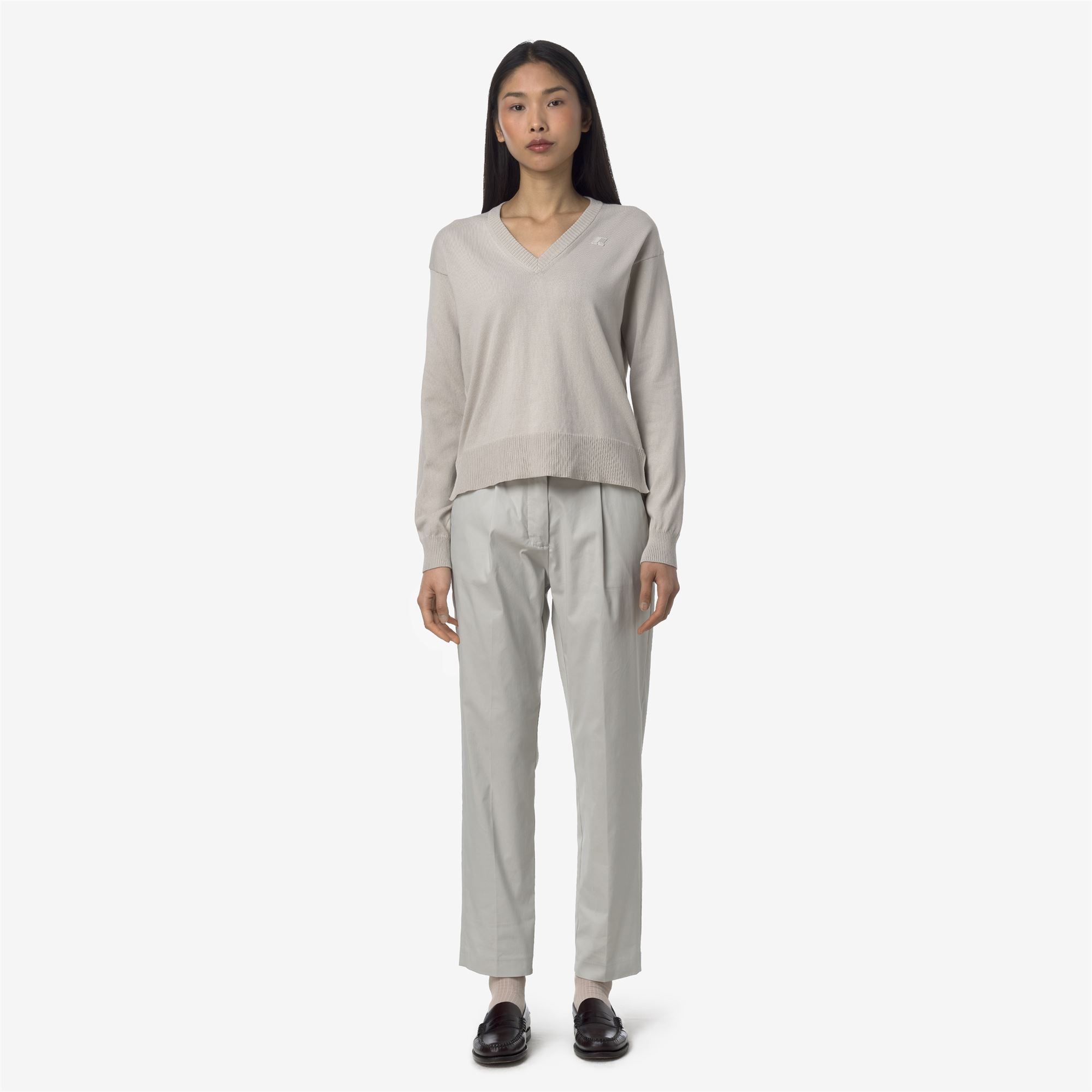 k-way-eyre-twill-tech-pantalon-chino-femme-beige-lt image 1