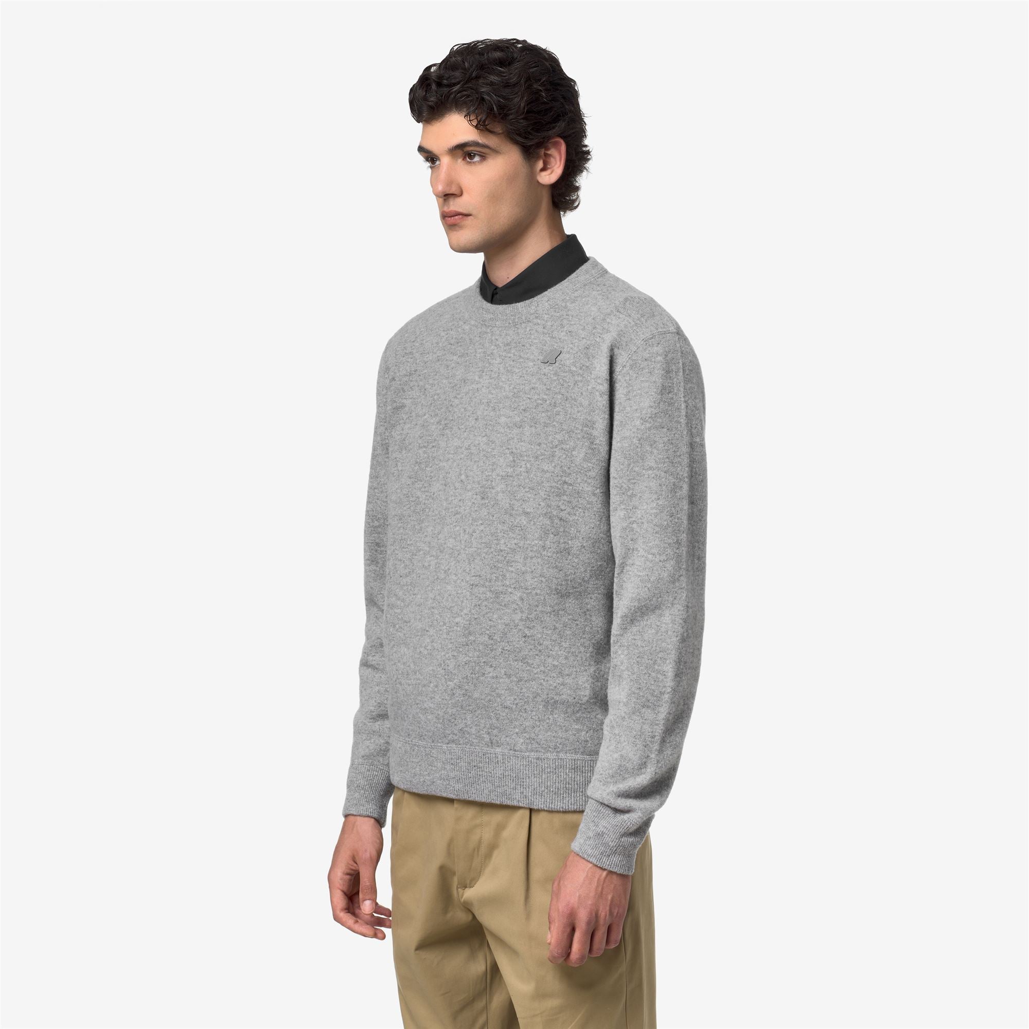 k-way-sebastien-fleece-stitch-pull-homme-grey-md image 2