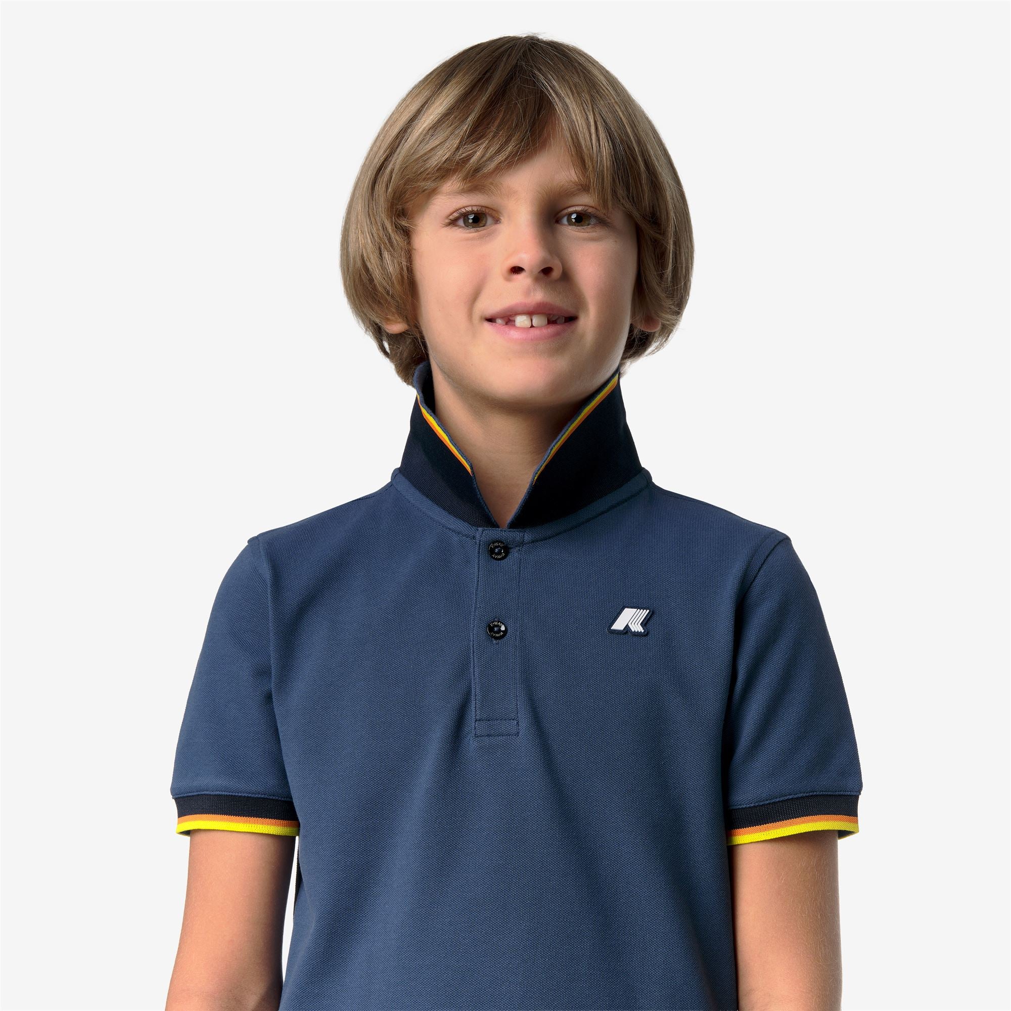 k-way-p-vincent-pique-polo-gar-on-blue-insignia image 5
