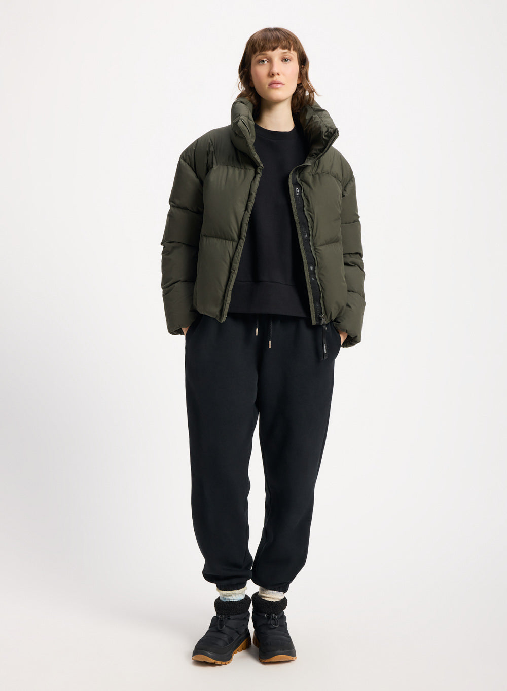 pyrenex-harmonie-crop-doudoune-courte-femme-kaki image 2