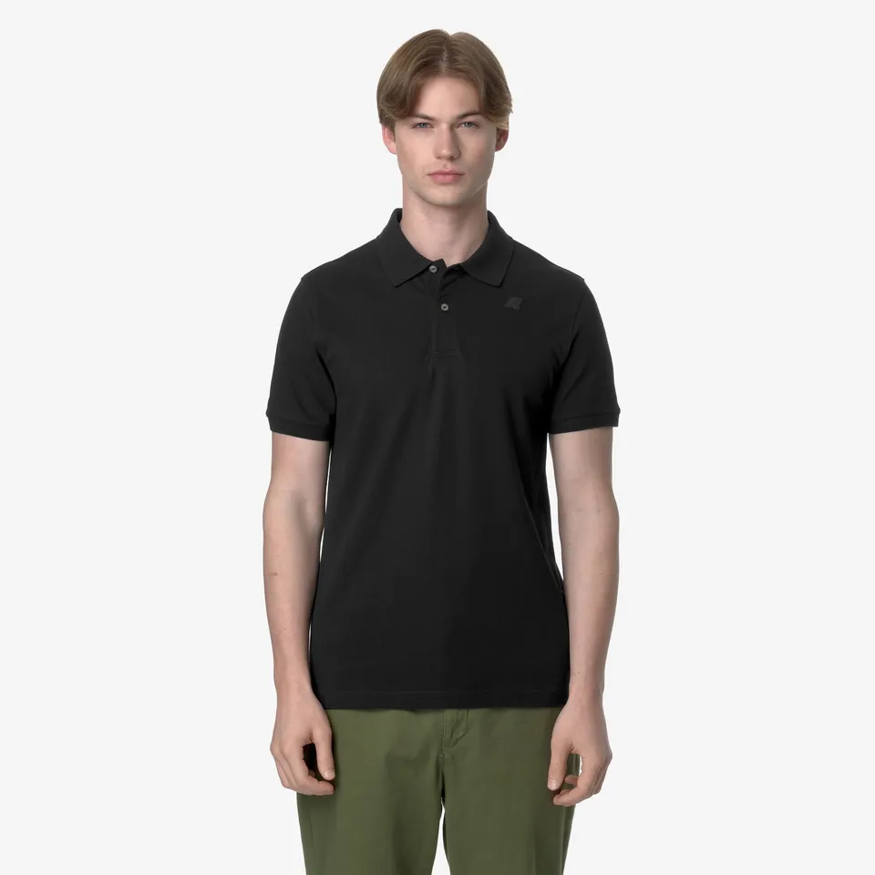 k-way-amedee-pique-slim-polo-homme-black-pure image 1