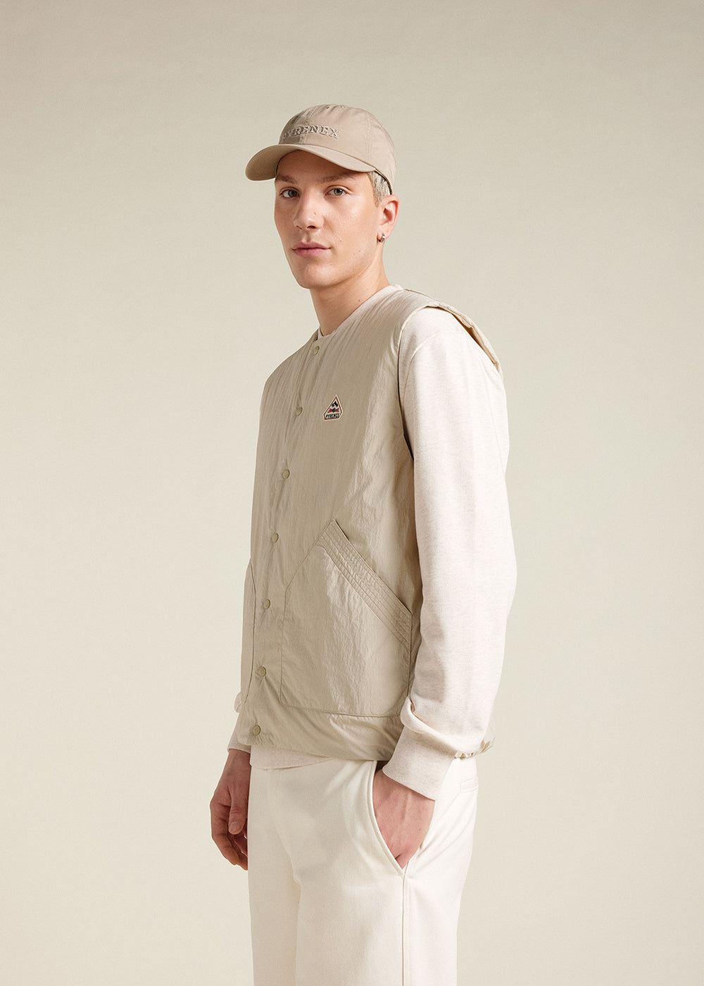 pyrenex-frat-casquette-unisexe-oyster-gray-recycl-e image 3