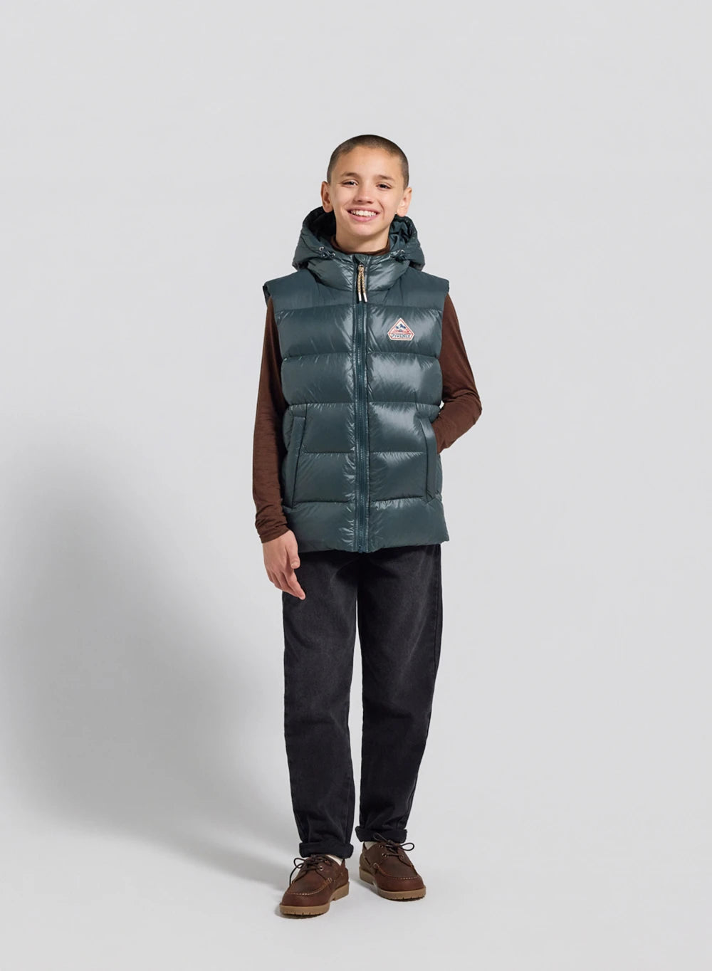 pyrenex-john-doudoune-sans-manches-enfant-vert-fonc image 3