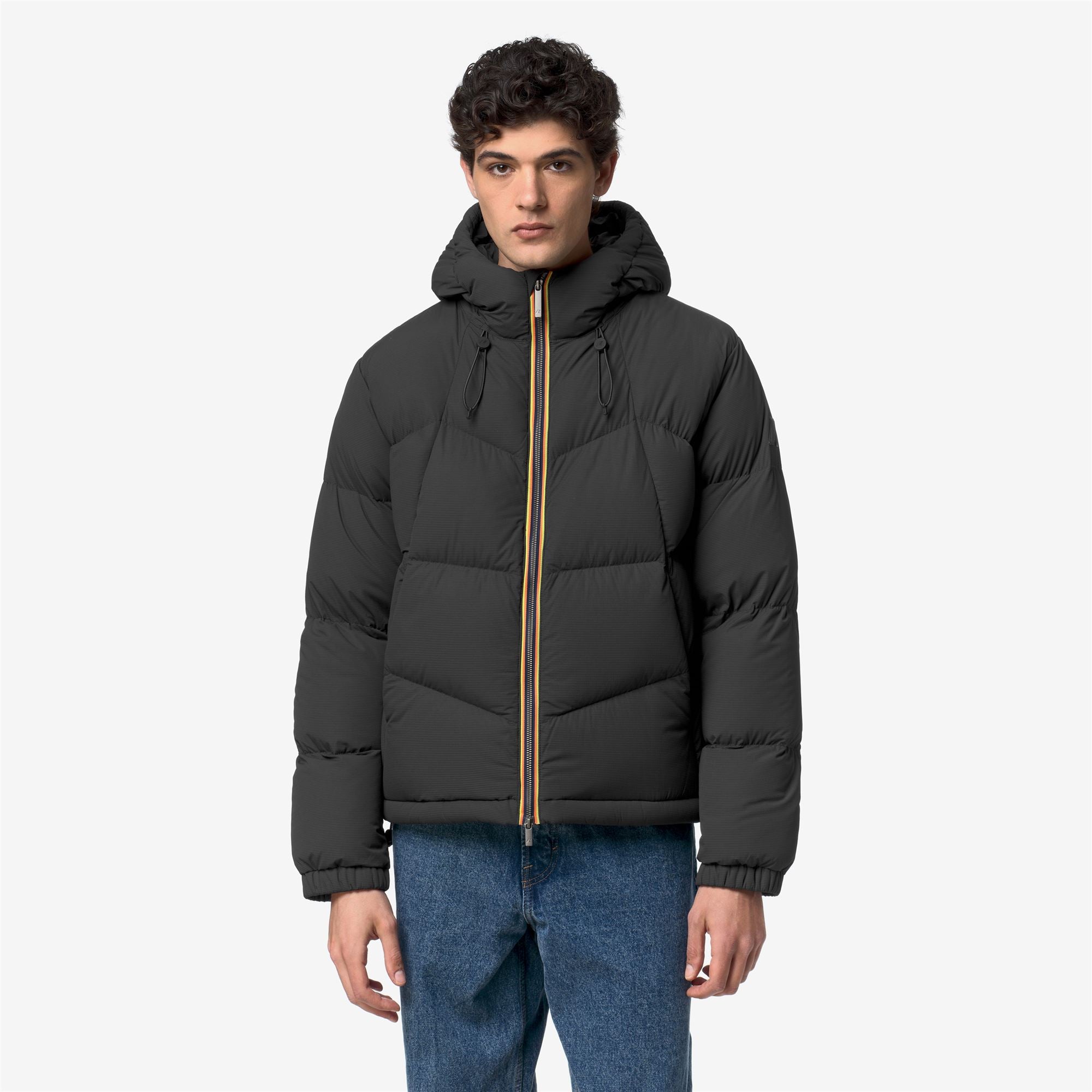 k-way-quill-fancy-nylon-doudoune-courte-homme-black-greyish image 1