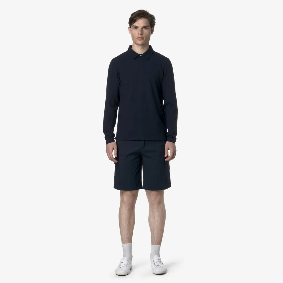 k-way-serje-twill-tech-short-cargo-homme-blue-depth image 1