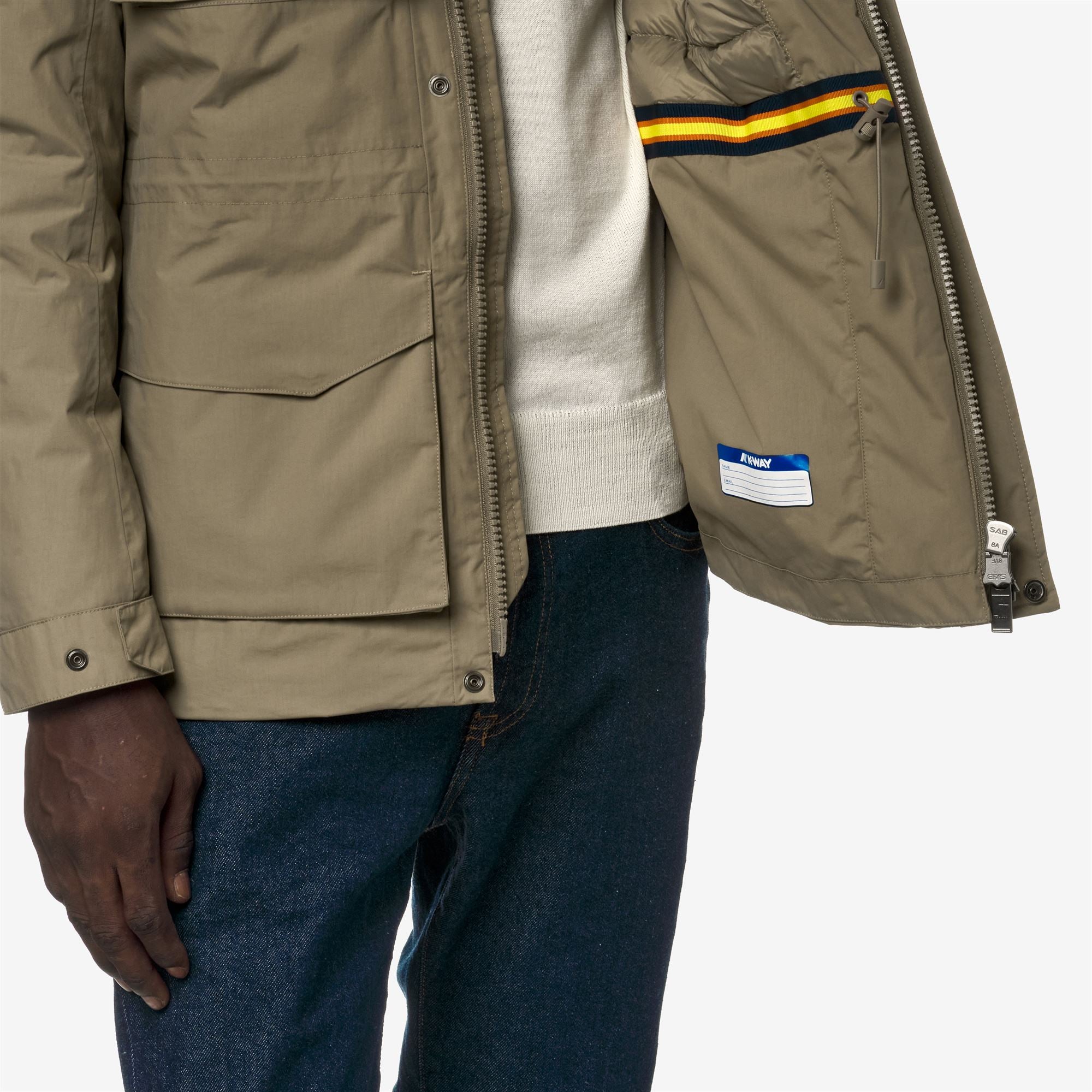 k-way-manphy-warm-ottoman-veste-milieu-homme-beige-taupe image 4