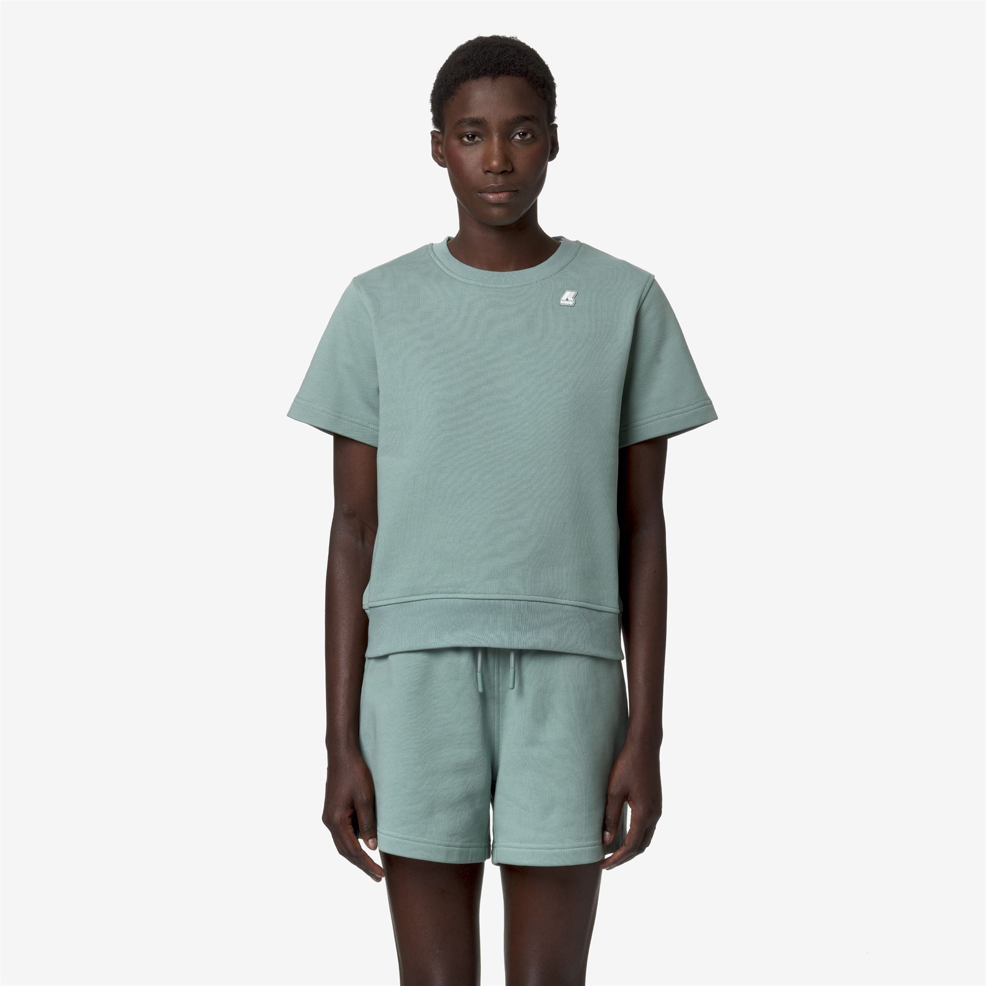 k-way-emelette-t-shirt-femme-green-mold image 1