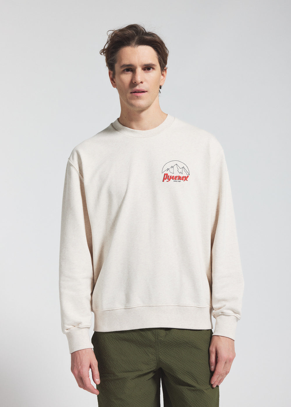 pyrenex-cliff-sweatshirt-unisexe-coton-bio-cr-me image 1