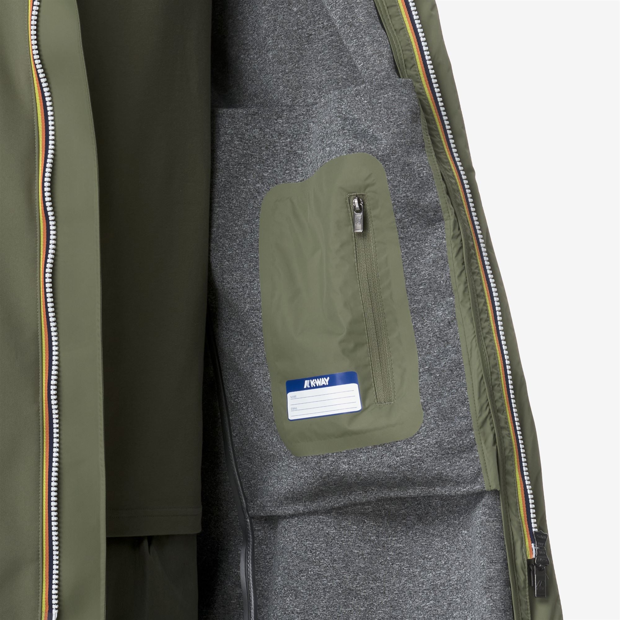 k-way-tommy-bonded-jersey-parka-longueur-3-4-homme-green-lichen image 4