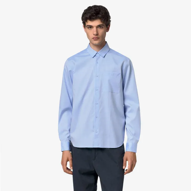k-way-damir-oxford-non-iron-chemise-homme-blue-sub image 1