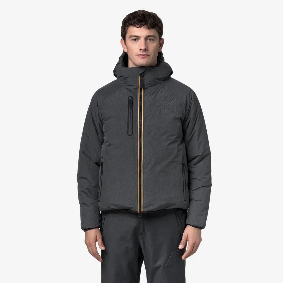 k-way-parpaillon-veste-milieu-homme-grey-dark-micro-grid image 1