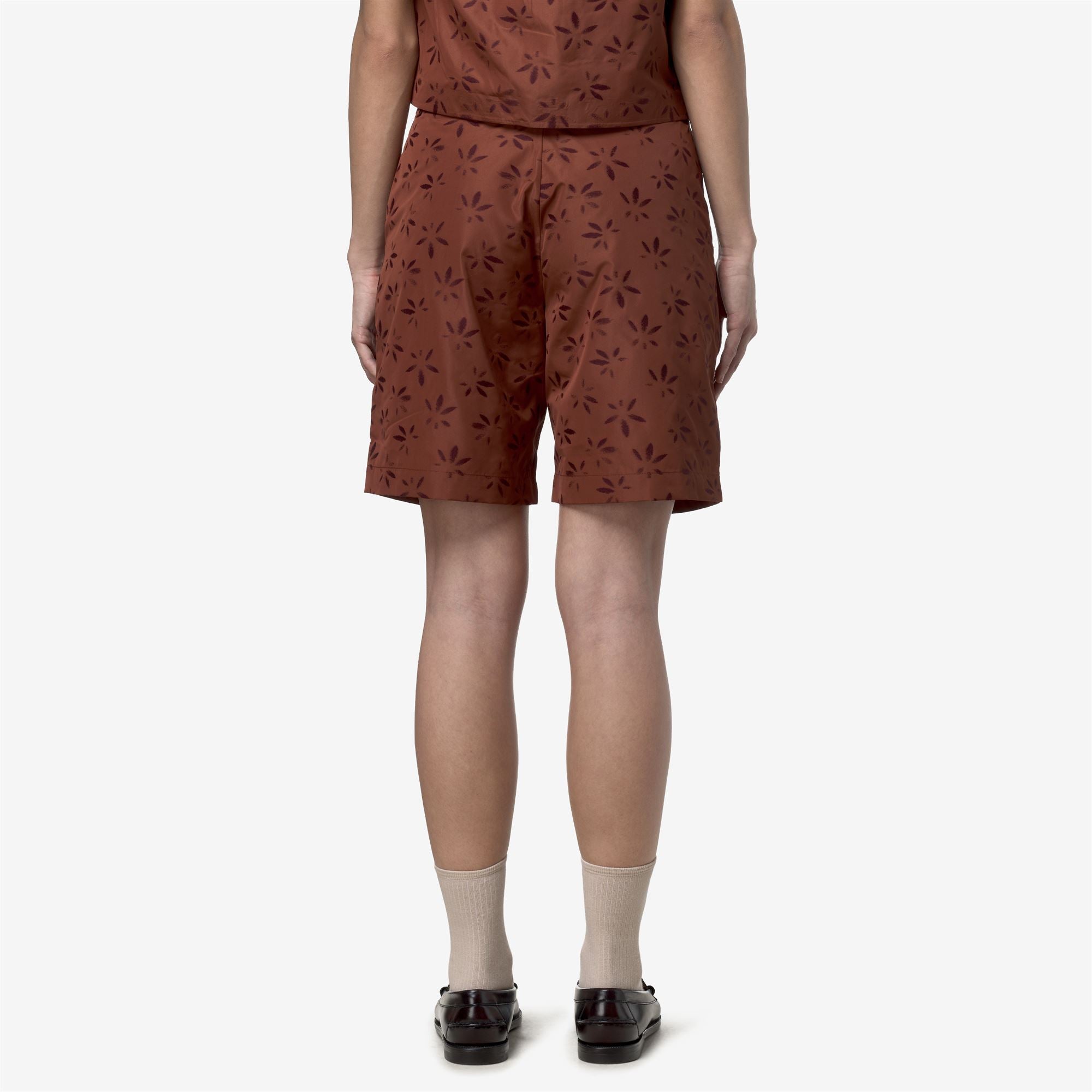 k-way-larose-emby-jacquard-shorts-de-sport-femme-brown-violet-jacquard image 3