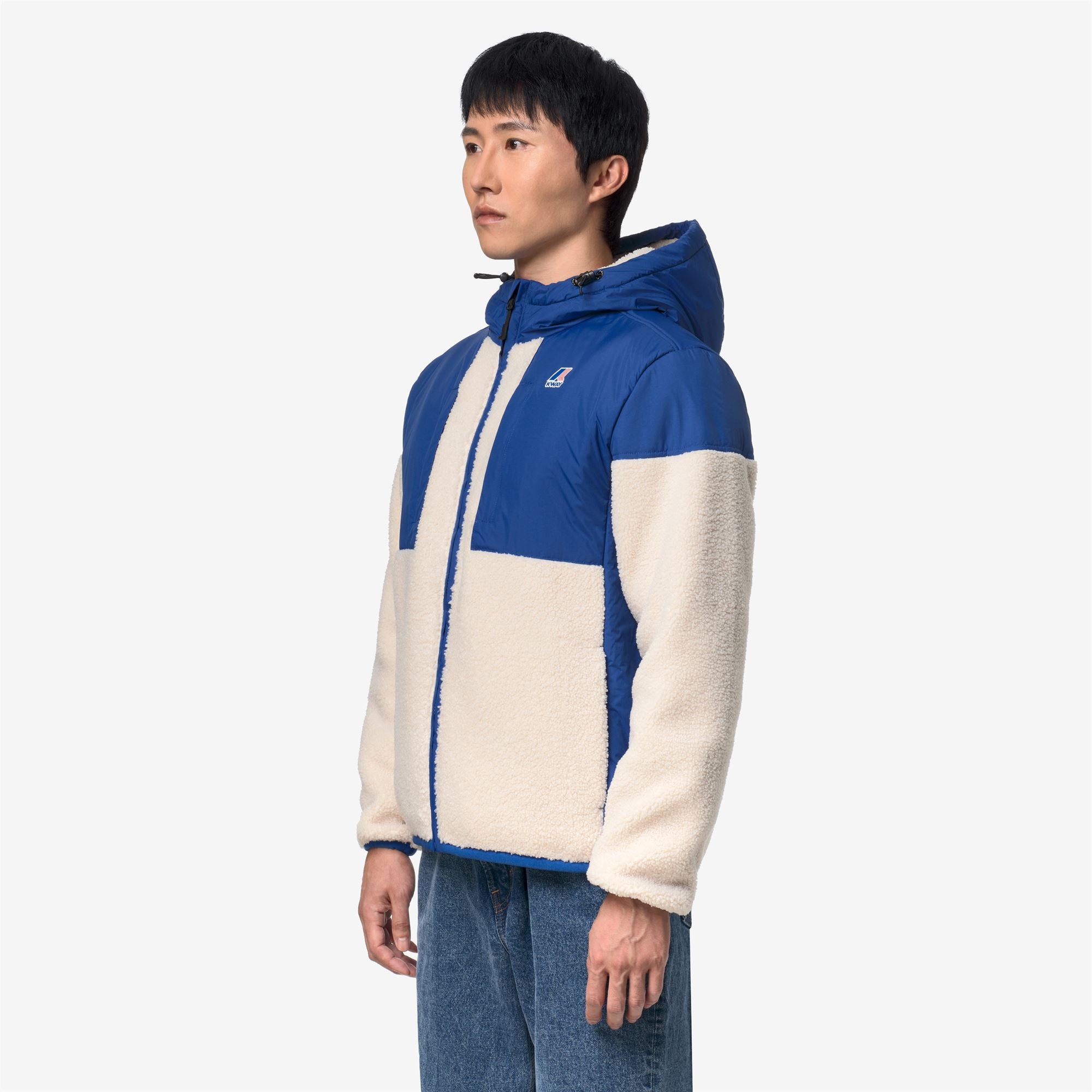 k-way-samson-4-0-orsetto-polaire-sherpa-zipp-e-unisexe-blue-royal-marine-white-t image 2