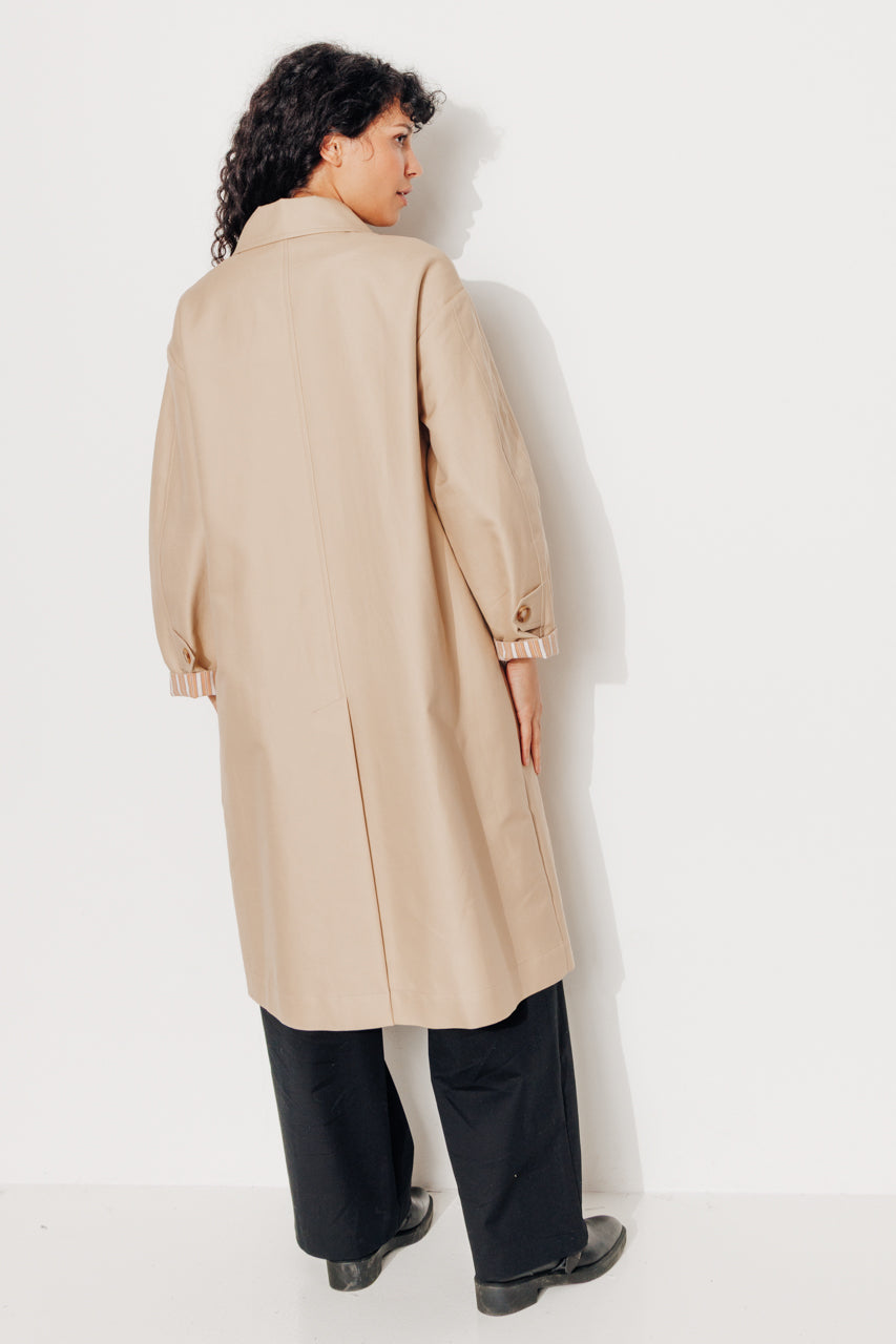 trench-coat-citronnelle-imper-oversize-100-coton-d-perlant-sable image 6