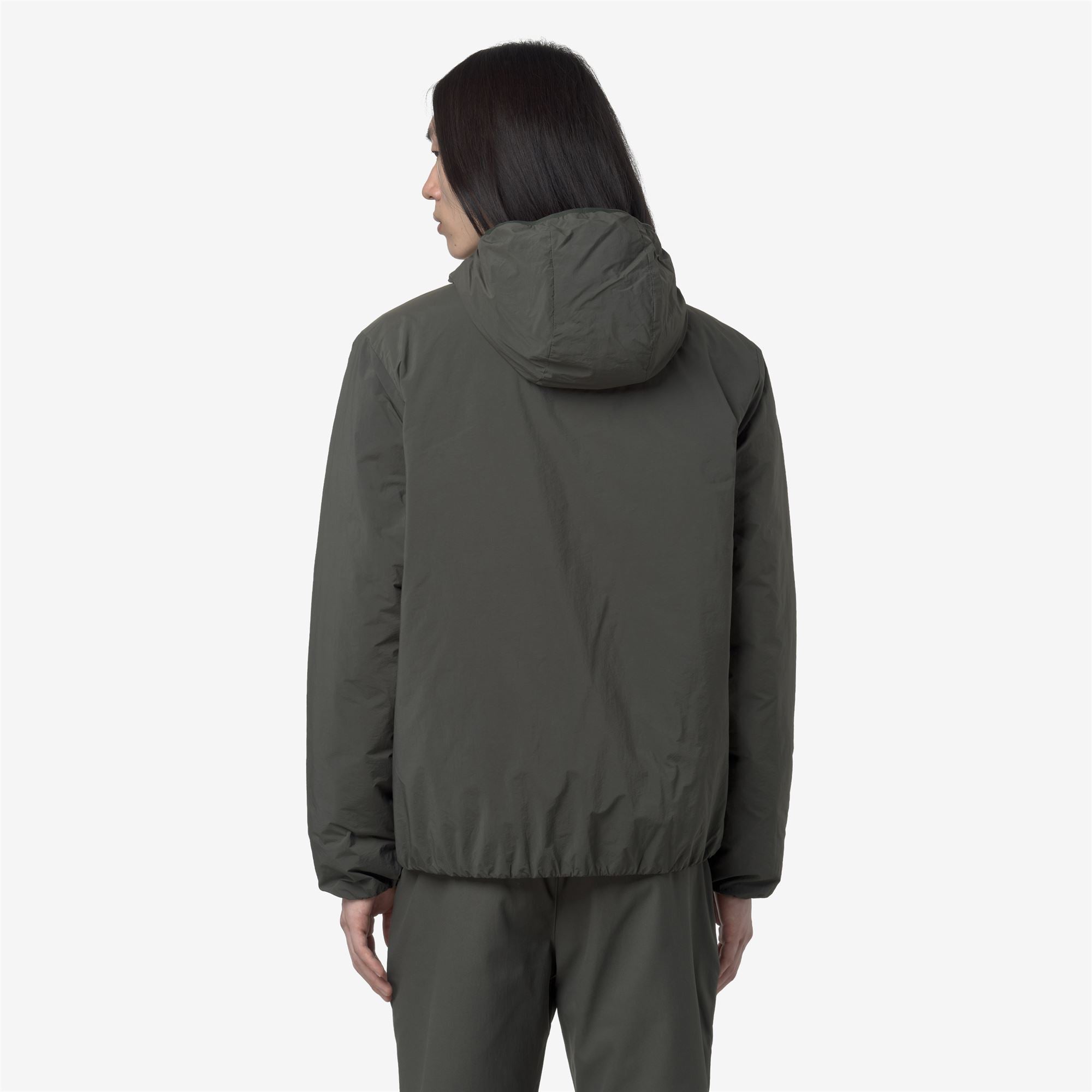 k-way-jack-plain-warm-veste-courte-homme-green-blackish image 3