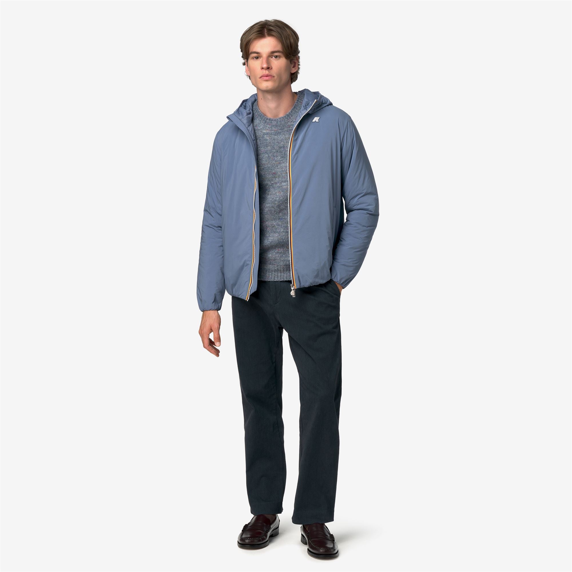 k-way-jack-plain-warm-veste-courte-homme-blue-wild image 4