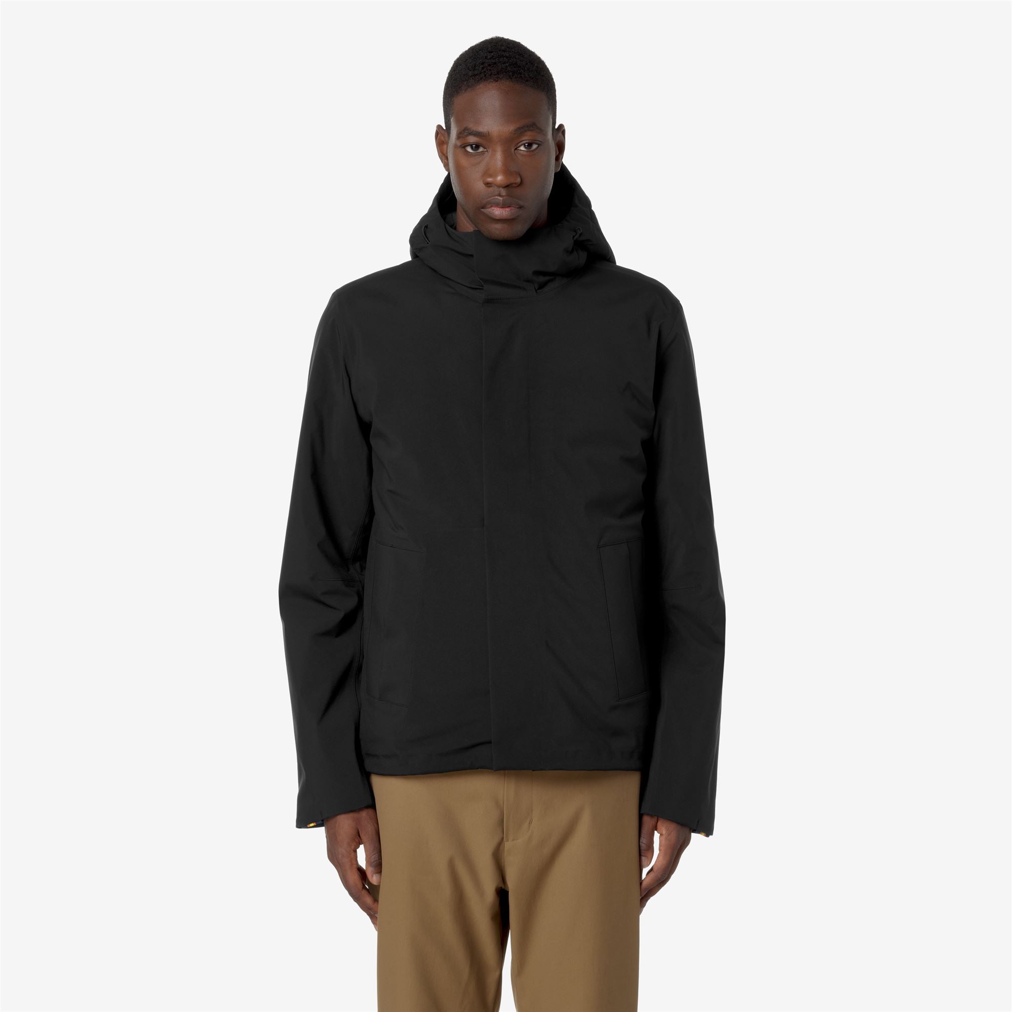k-way-jacken-bonded-padded-veste-court-homme-black-pure image 1