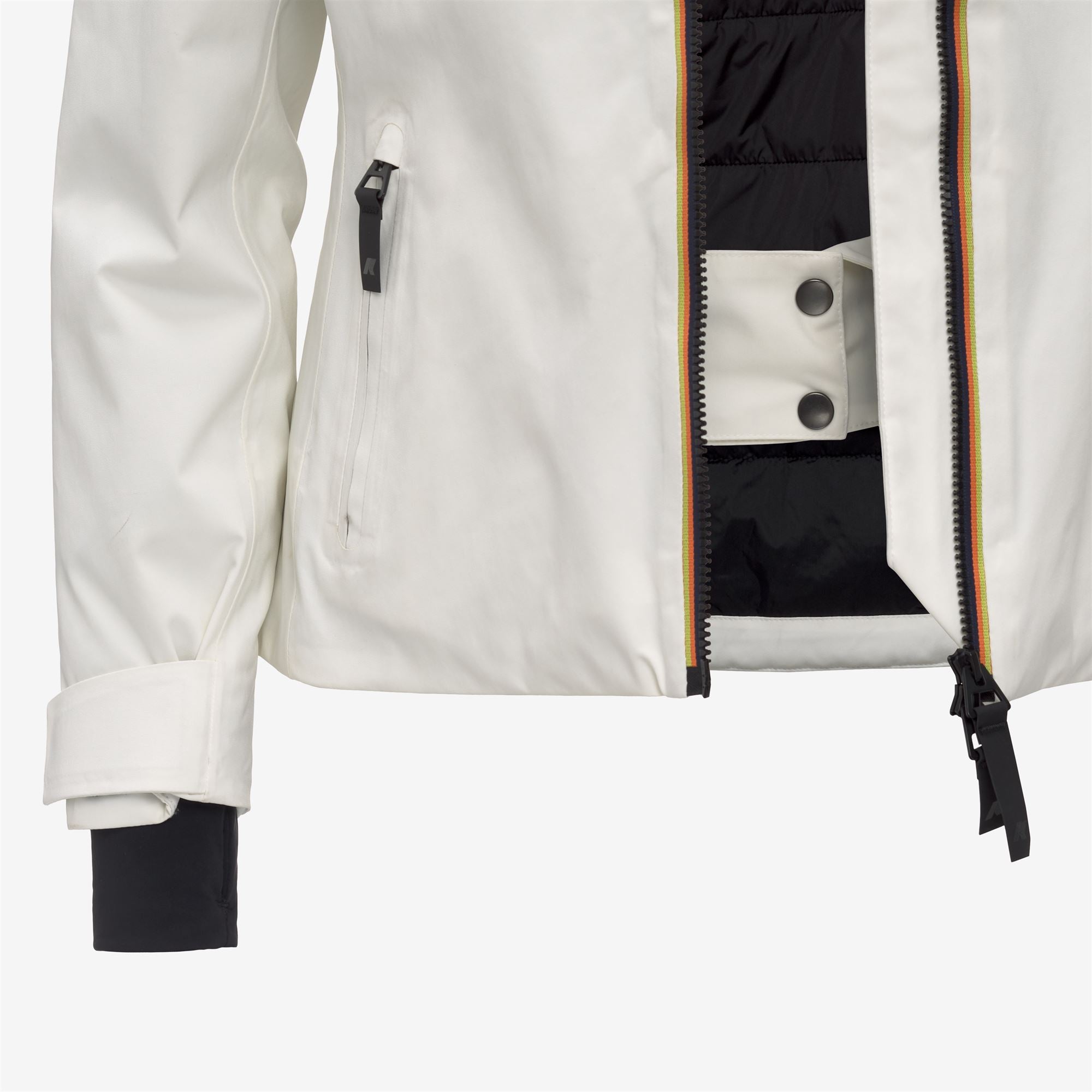 k-way-labresse-2l-twill-veste-mi-longue-femme-white-gardenia image 6