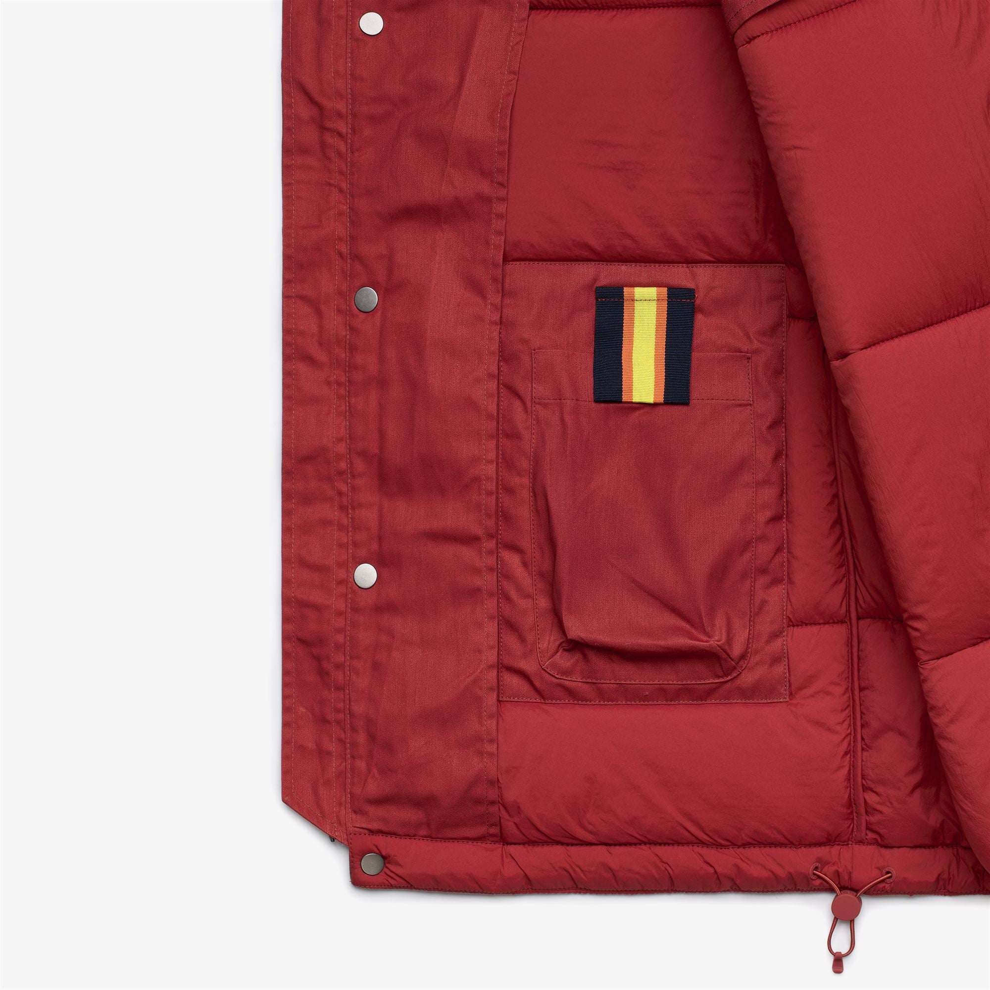 k-way-cargi-wax-cotton-nylon-veste-courte-homme-red-dk-chili image 6