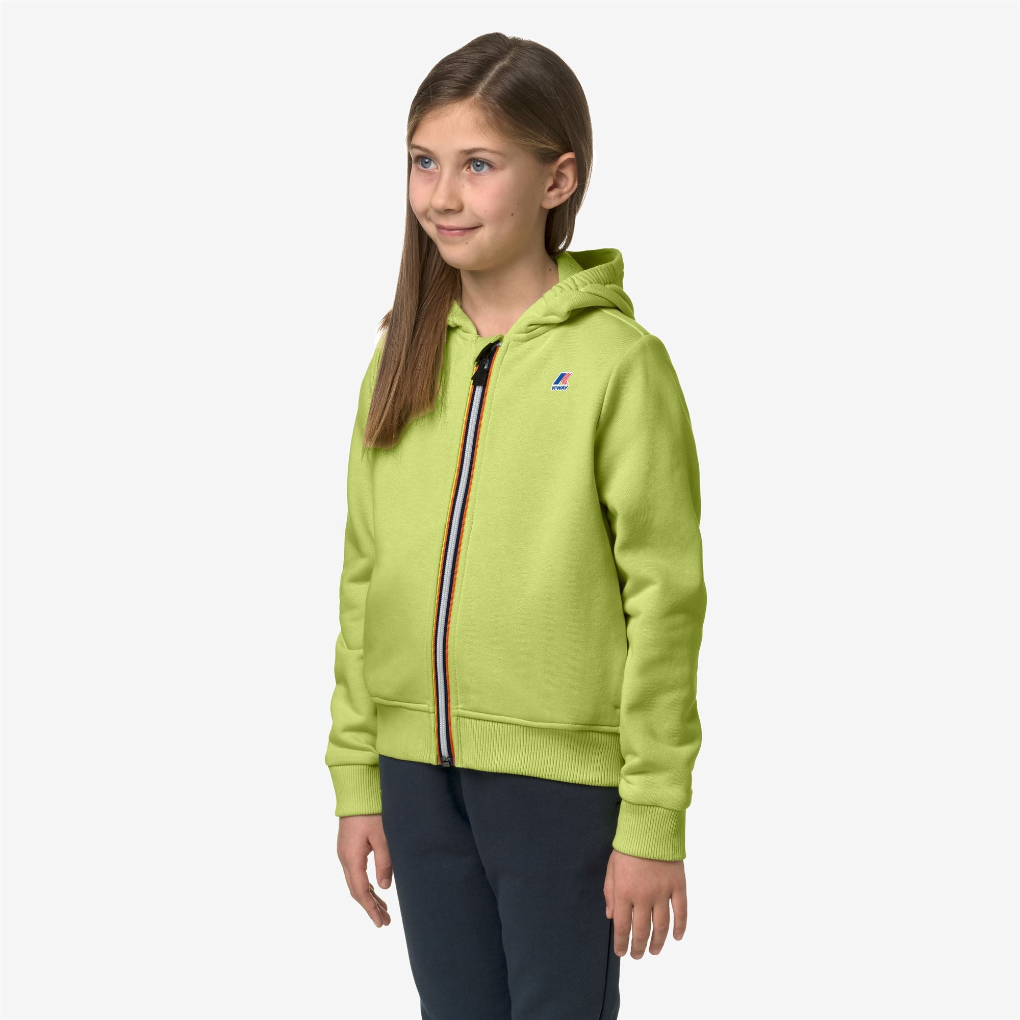 k-way-p-le-vrai-arnel-poly-cotton-veste-polaire-enfant-green-celery image 2