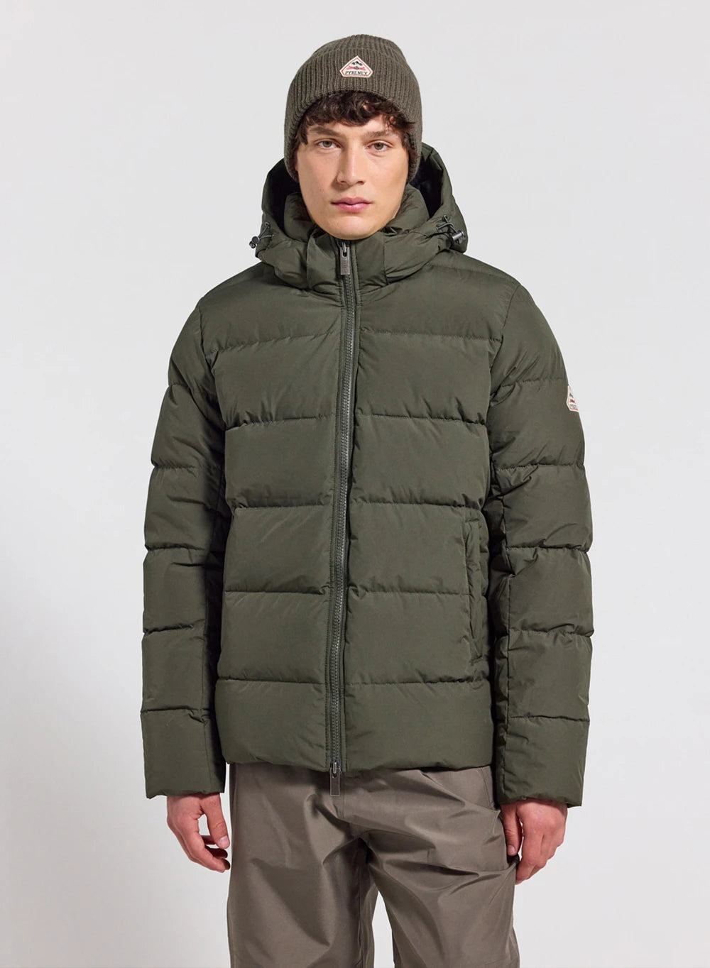 pyrenex-spoutnic-doudoune-homme-capuche-amovible-kaki-fonc image 1