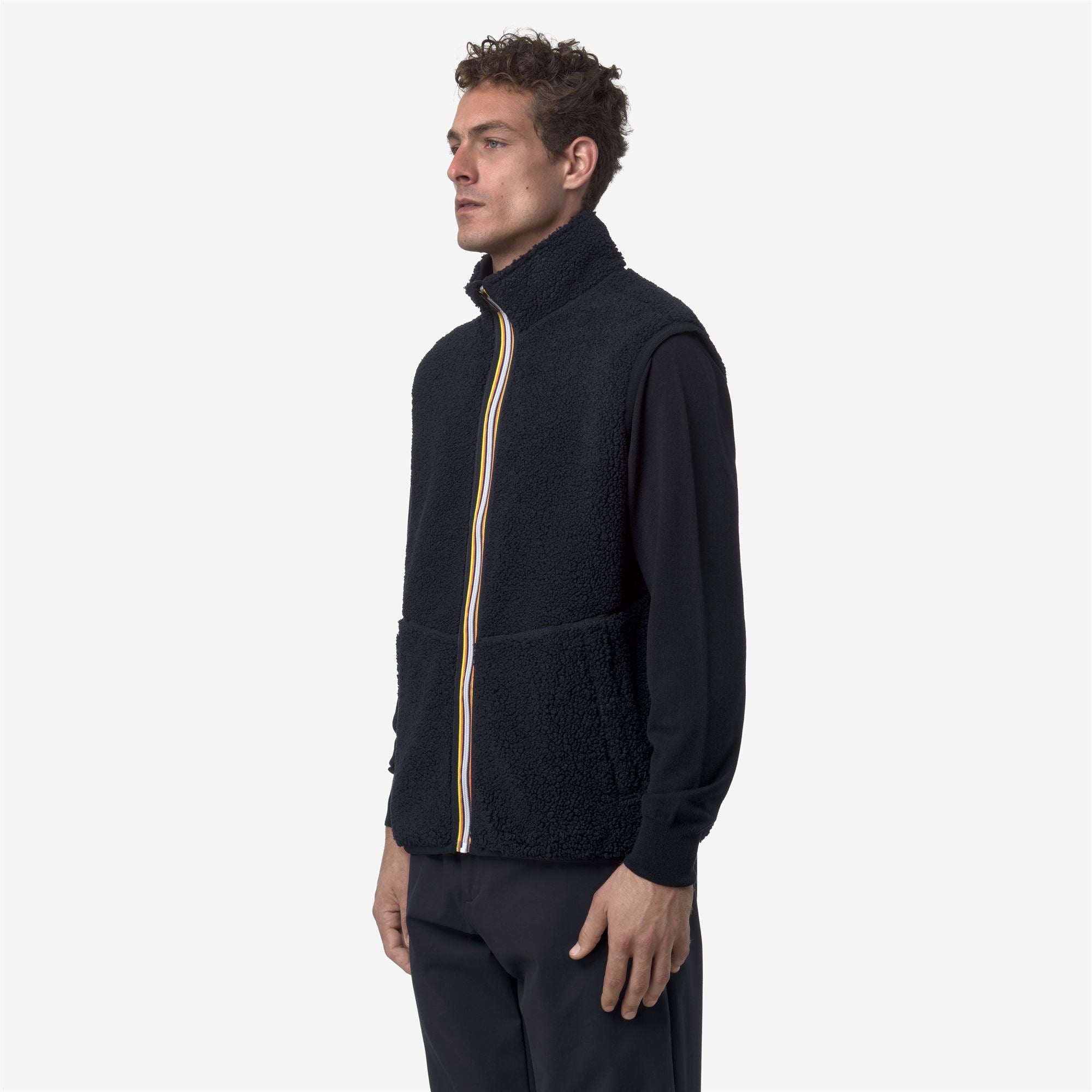 k-way-yannick-sherpa-polar-double-gilet-homme-blue-depth image 2