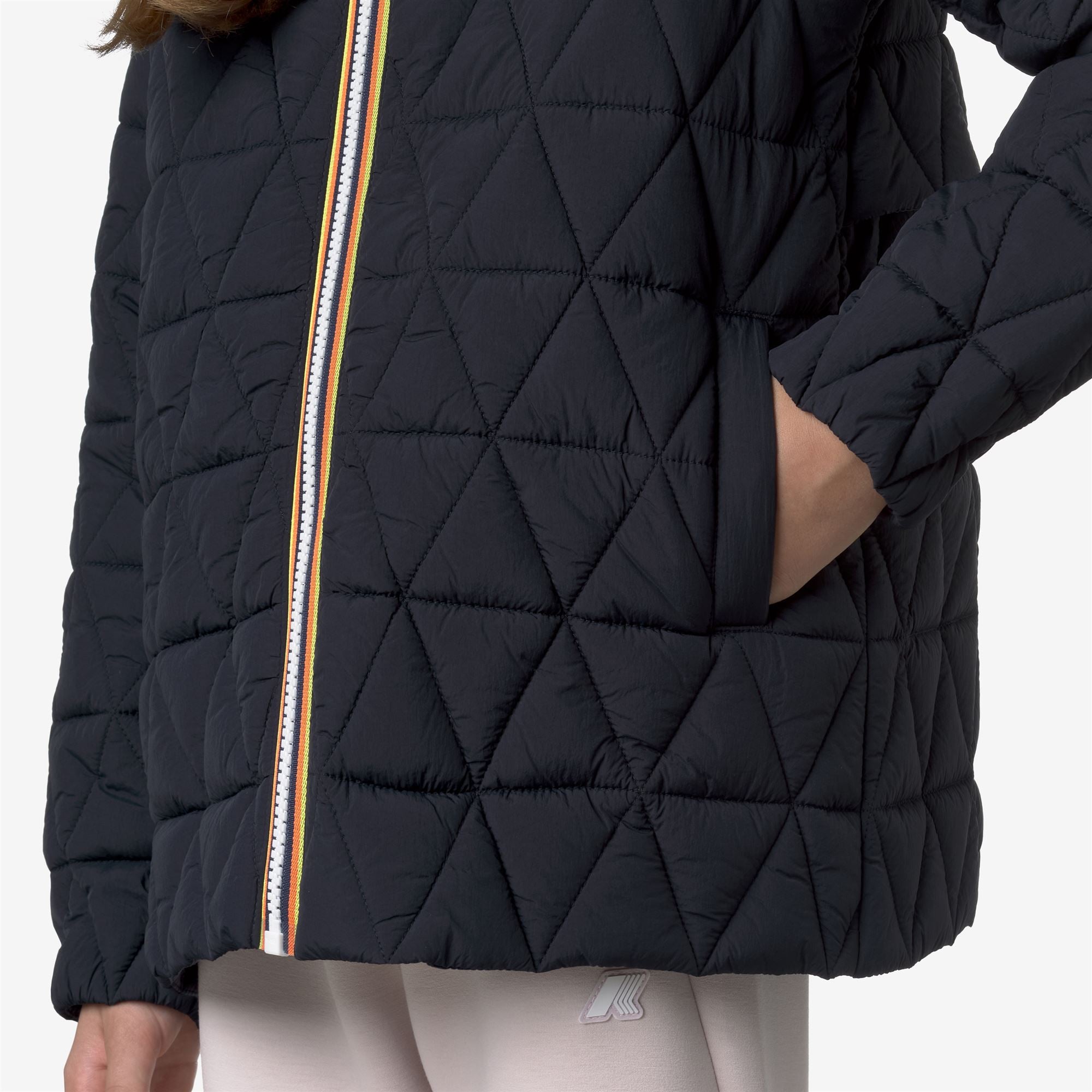 k-way-p-madlaine-diamond-quilted-warm-veste-court-fille-blue-depth image 4