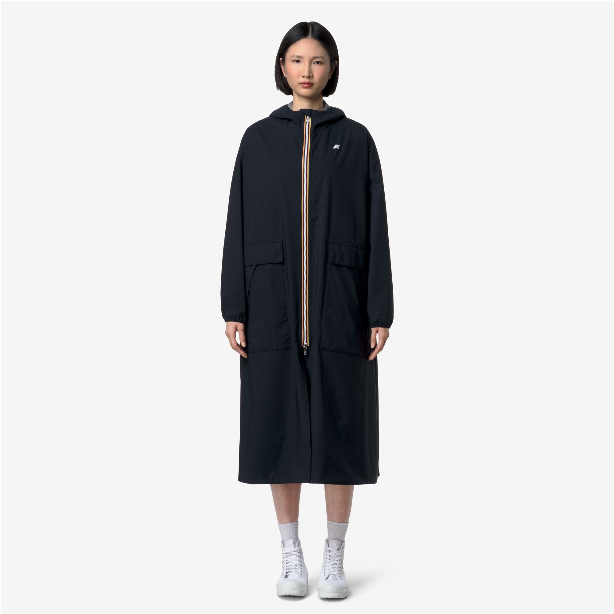 k-way-pernilla-stretch-dot-veste-longue-femme-blue-depth image 6
