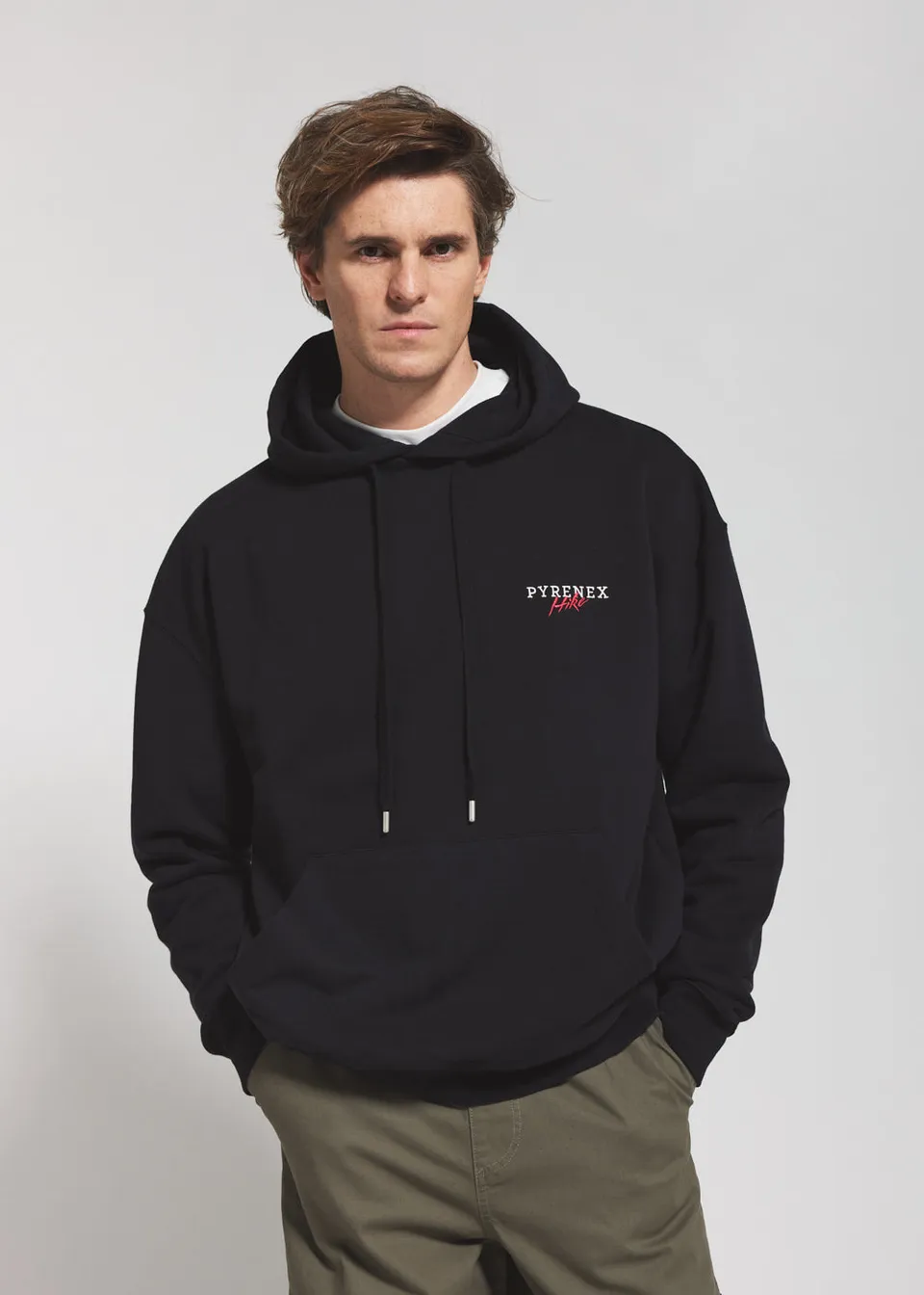 pullover-unisexe-capuche-pyrenex-sierra-noir-coton-bio image 1