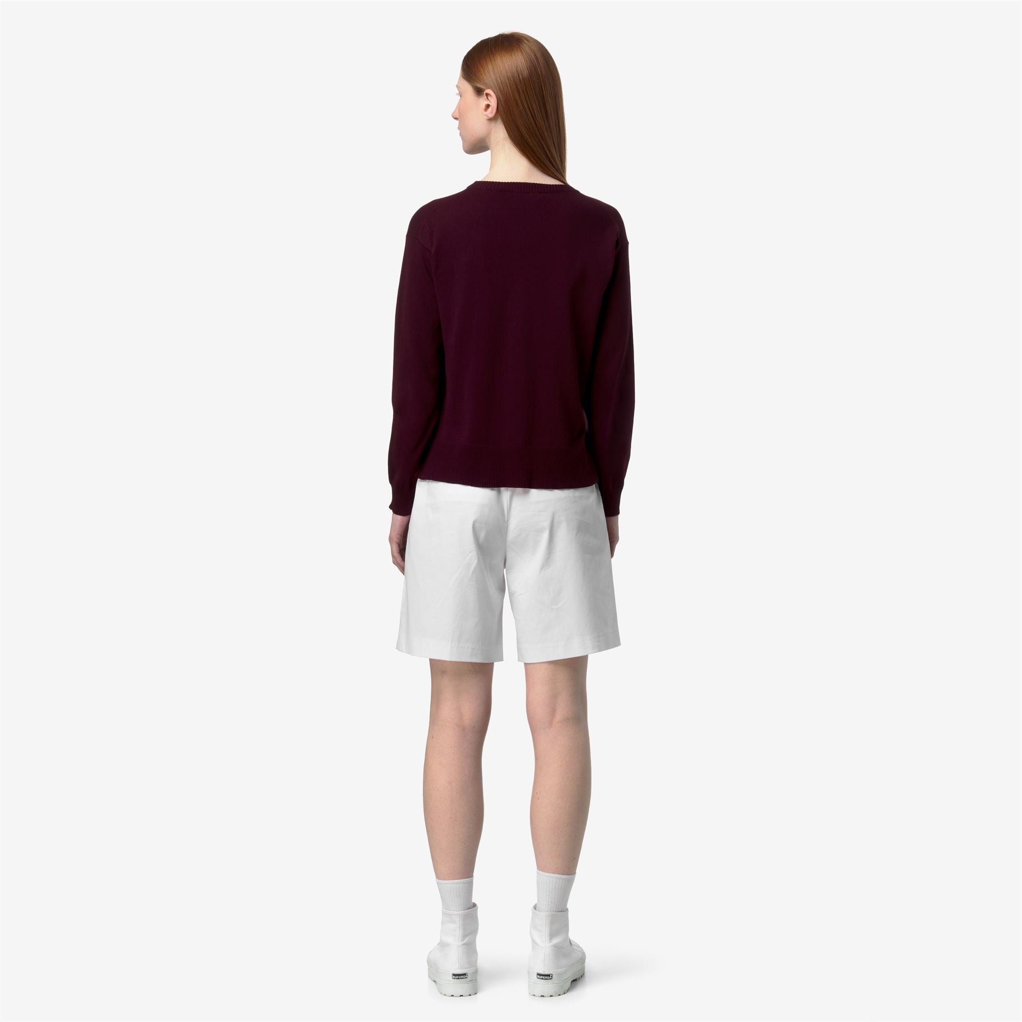 k-way-domitine-cotton-pull-crop-femme-violet-burnished image 3
