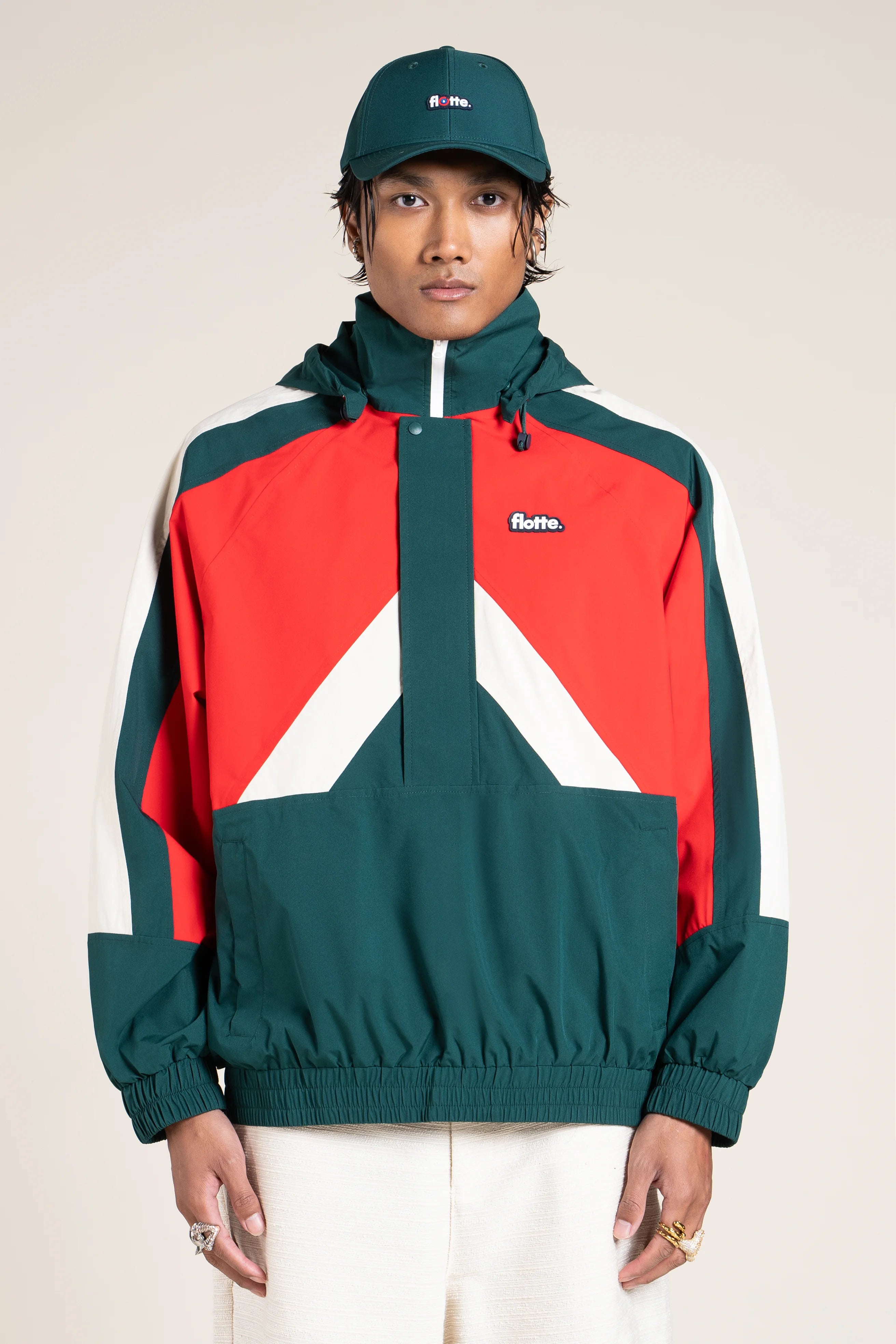 flotte-abbesses-veste-imperm-able-courte-tricolore-argile-bleu-marine image 3