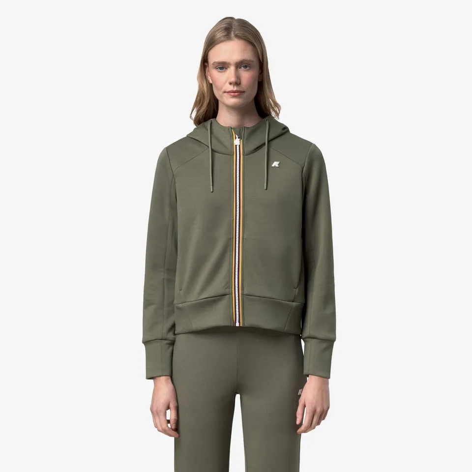 k-way-divine-light-spacer-veste-polaire-femme-green-lichen image 1