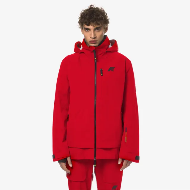 k-way-bozel-3-layers-shell-jacket-veste-mi-longue-homme-red image 1