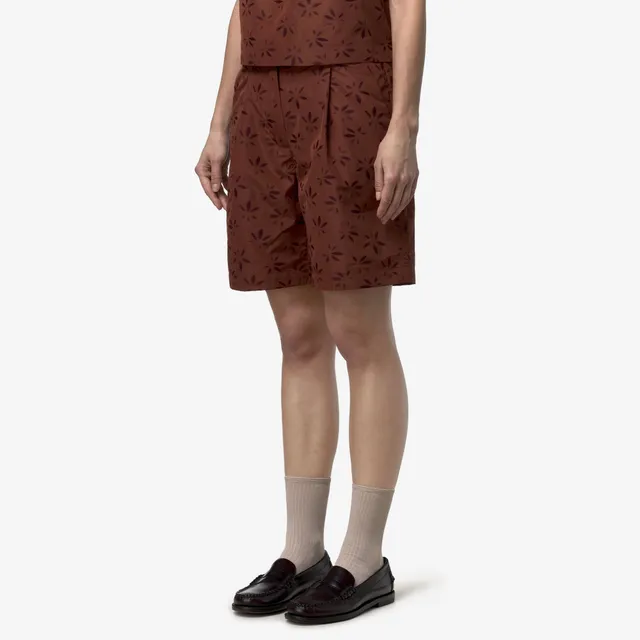 k-way-larose-emby-jacquard-shorts-de-sport-femme-brown-violet-jacquard image 1
