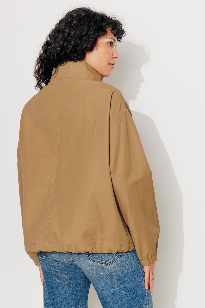 trench-coat-musa-blouson-oversize-court-coton-doubl-camel image 8