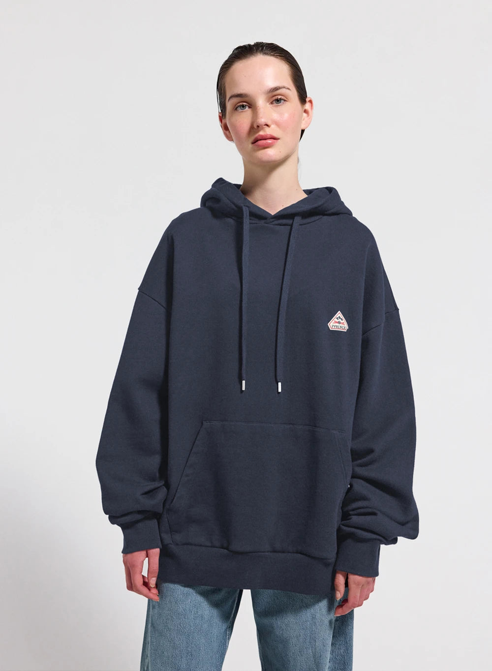 pyrenex-journey-sweat-capuche-unisexe-bleu-marine-coton-bio image 2