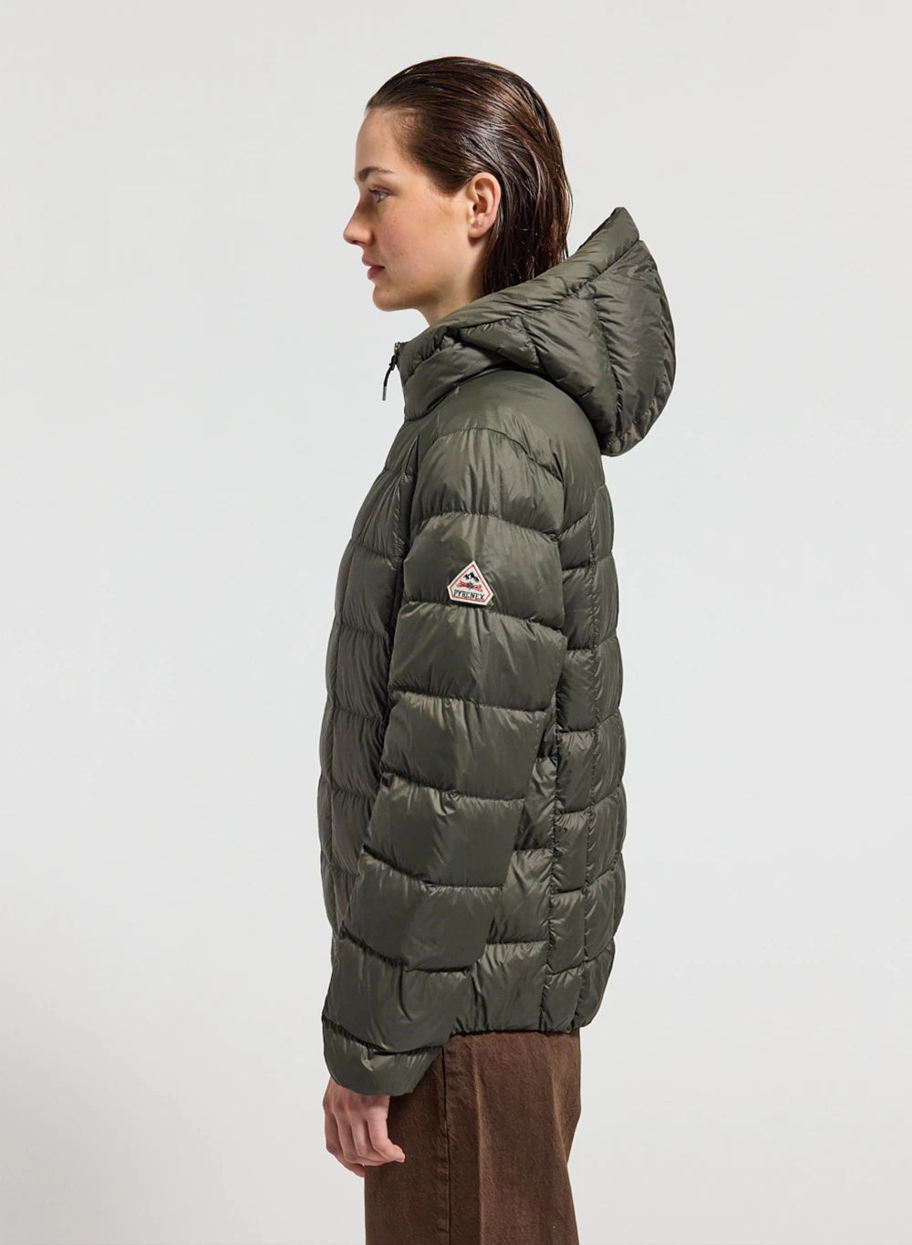 pyrenex-sunray-doudoune-ultra-l-g-re-femme-capuche-kaki-fonc image 3
