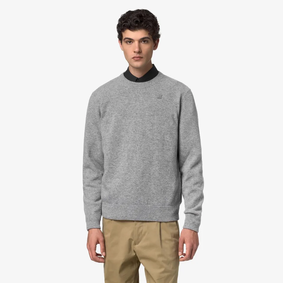 k-way-sebastien-fleece-stitch-pull-homme-grey-md image 1