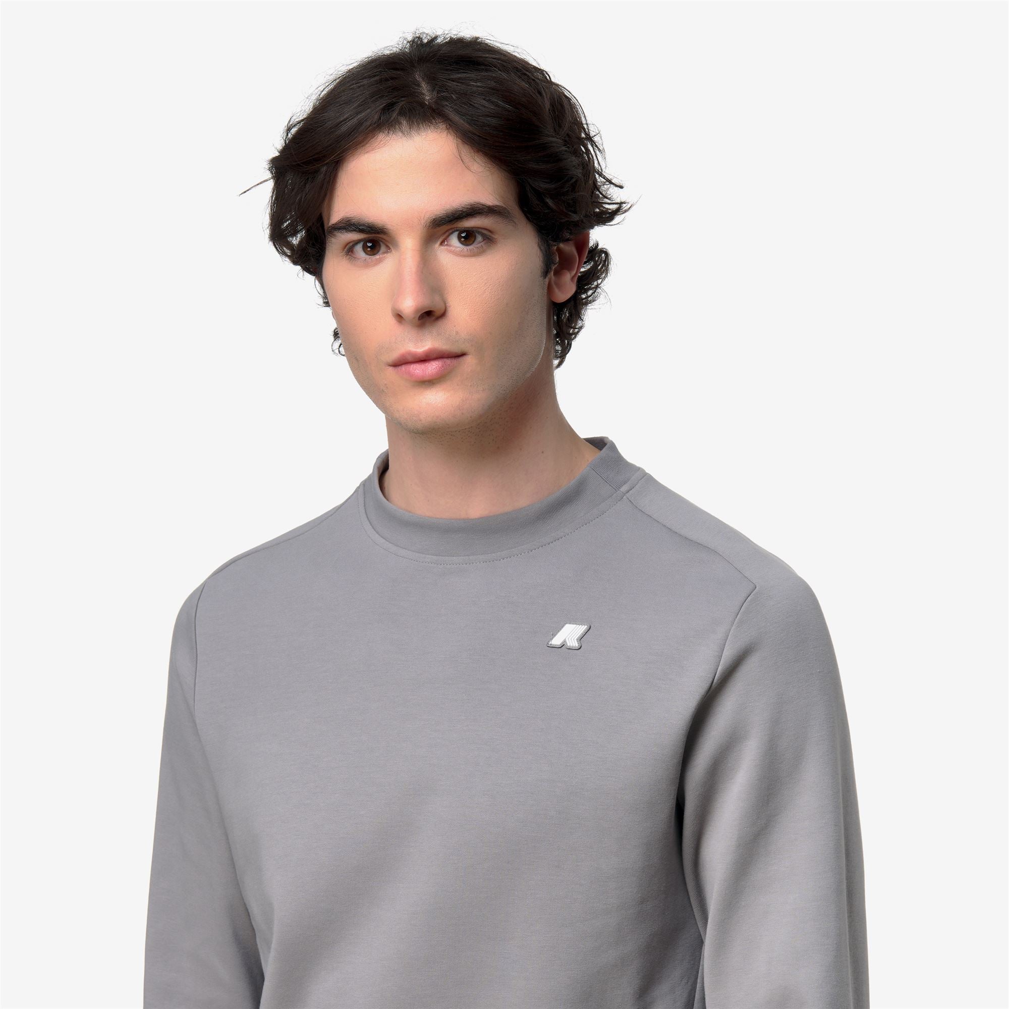 k-way-medine-interlock-sweat-pull-homme-grey-frost image 4