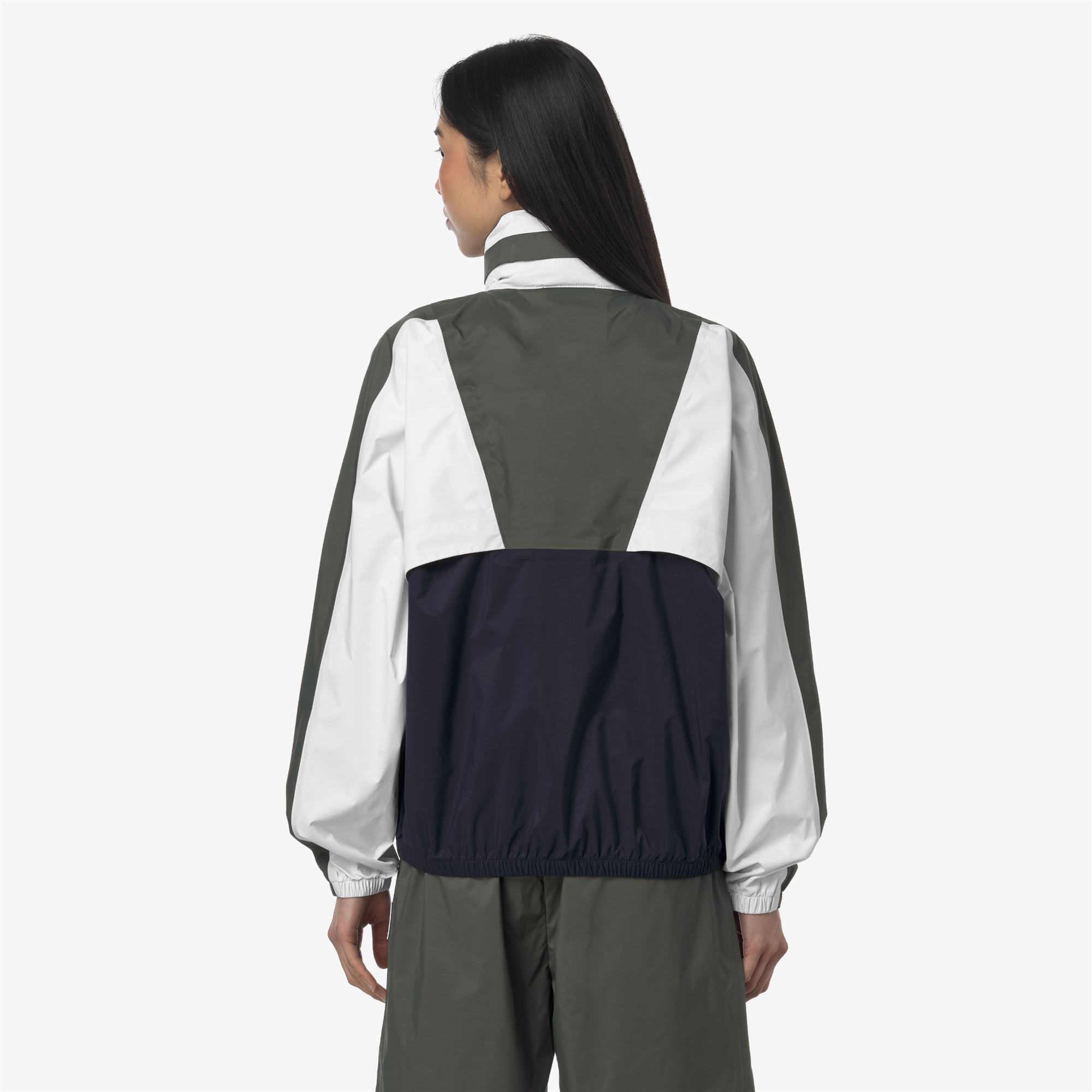 k-way-7002-full-zip-veste-courte-unisexe-blue-white-green image 3