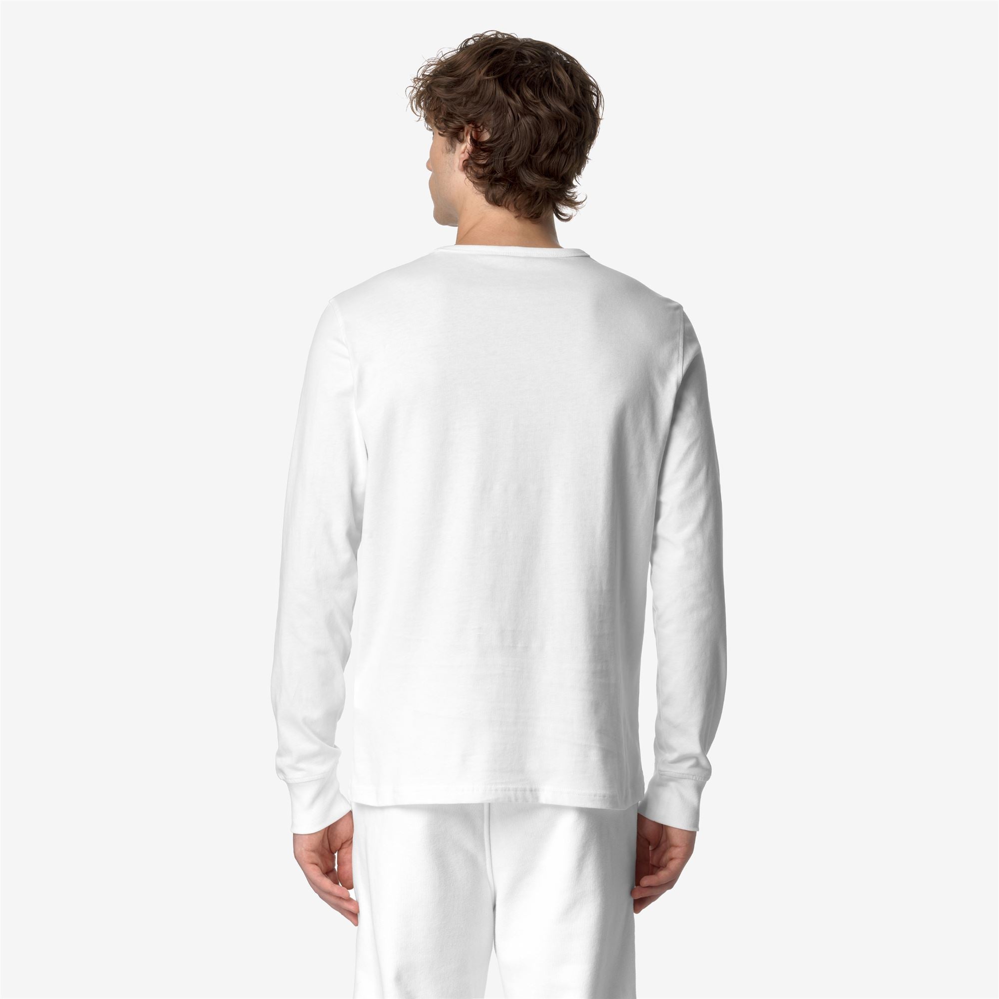 k-way-elmer-js-peach-t-shirt-manches-longues-homme-white-gardenia image 3