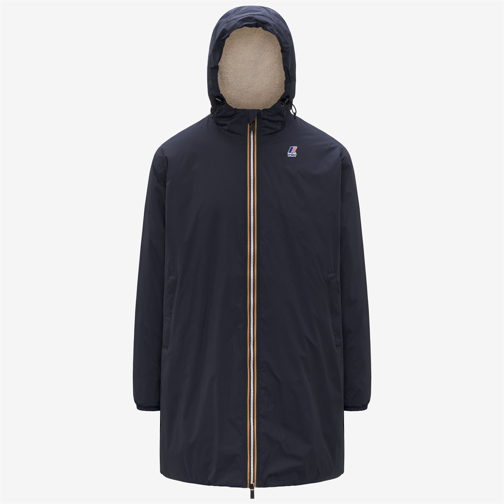 k-way-le-vrai-4-0-eiffel-east-orsetto-veste-3-4-unisexe-blue-depth image 3