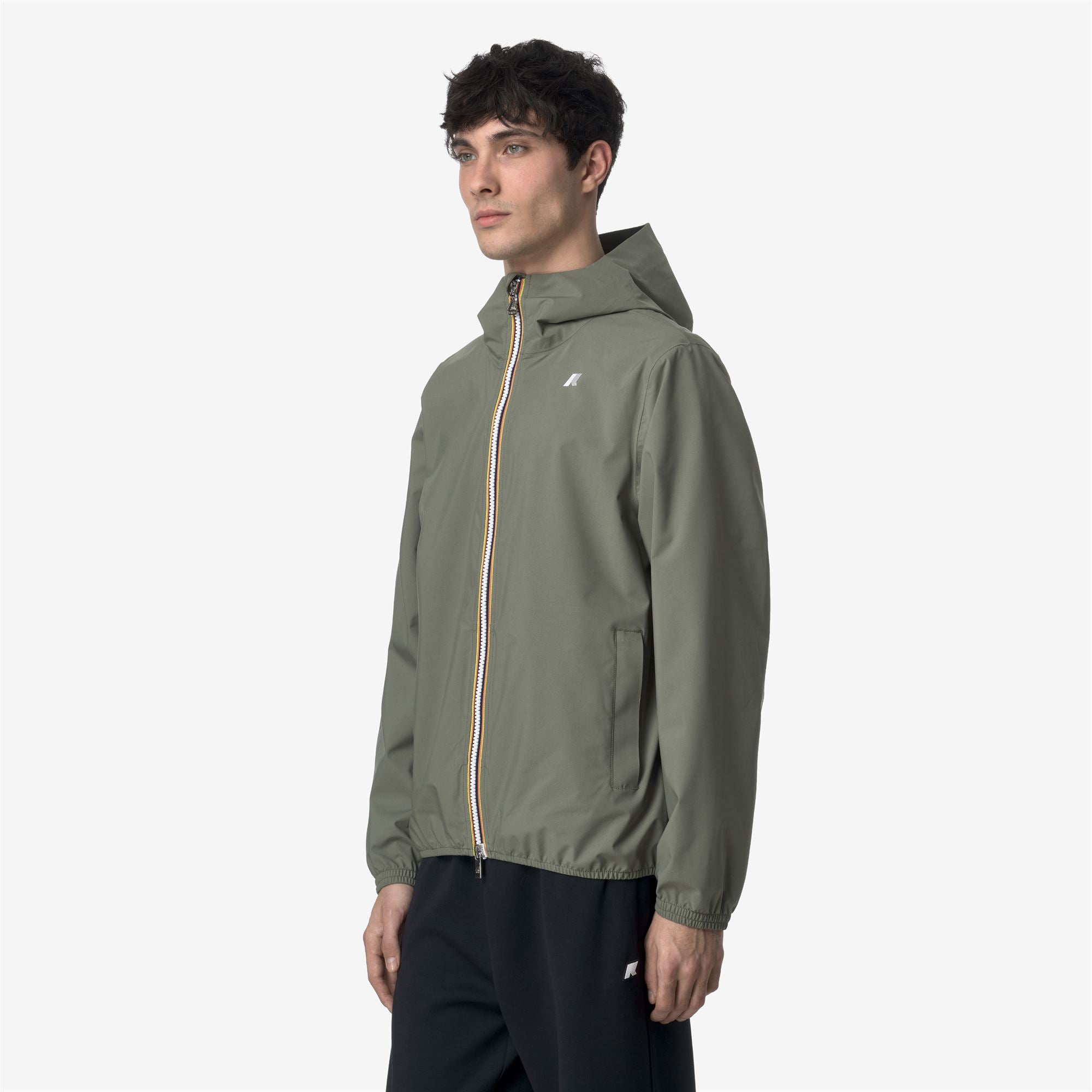 k-way-jack-stretch-dot-veste-court-homme-green-lichen image 2