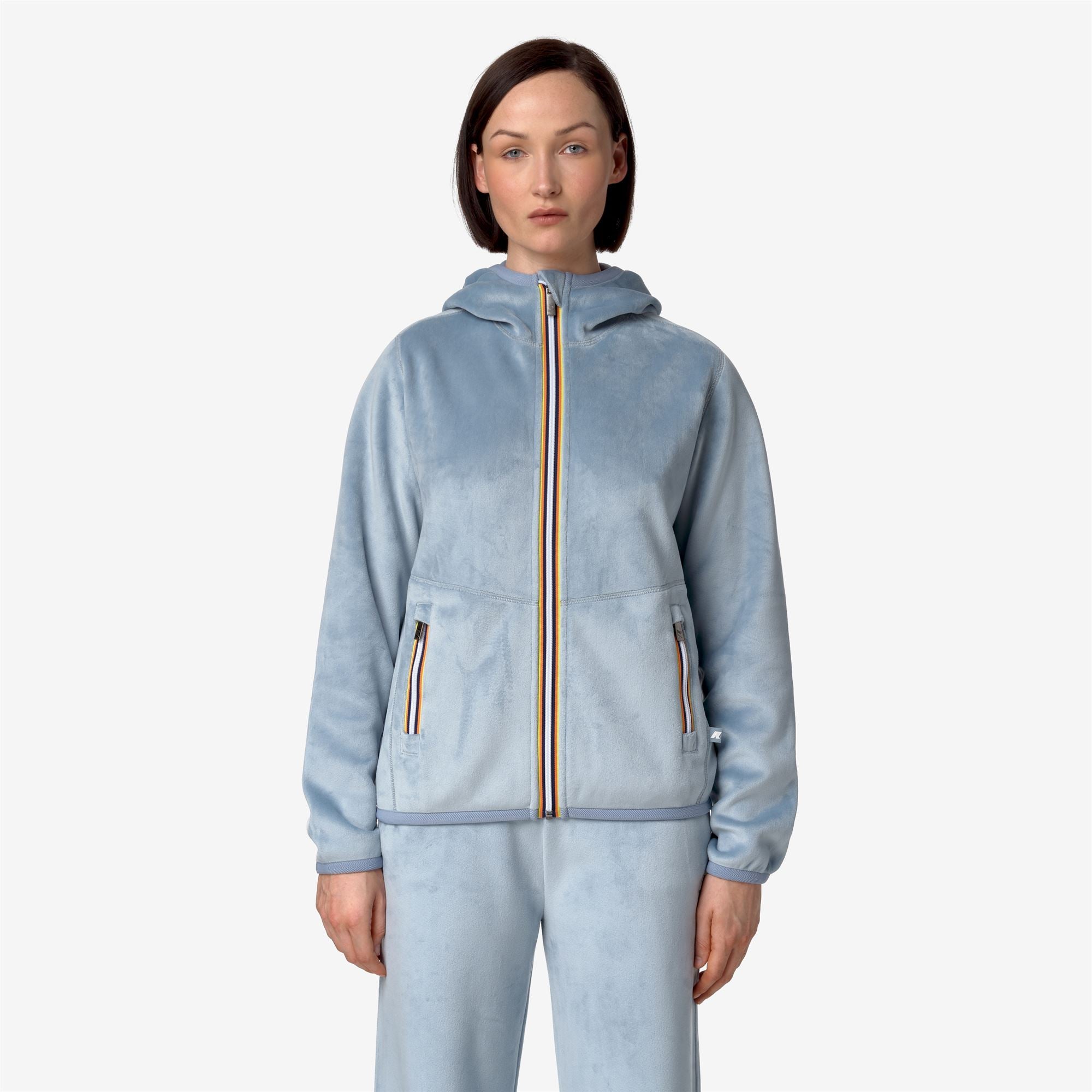 k-way-lily-velour-polar-double-veste-r-versible-femme-blue image 1