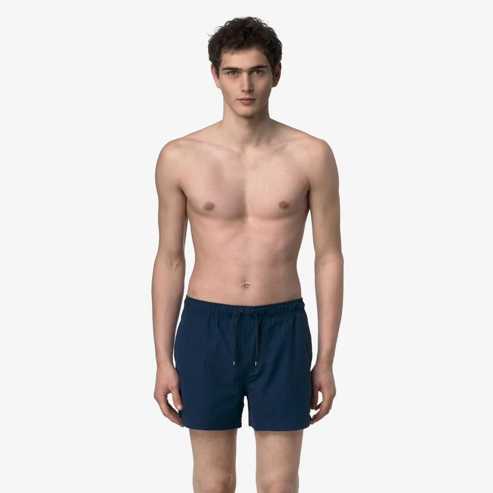 k-way-hazel-mid-stripes-beach-maillot-bain-homme-blue-insignia-blue-depth image 1