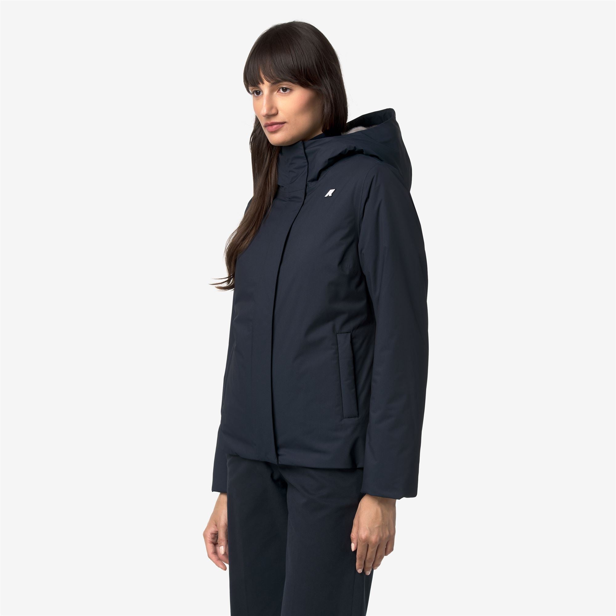 k-way-lil-twill-soft-beaver-veste-courte-femme-blue-d-grey-w image 2