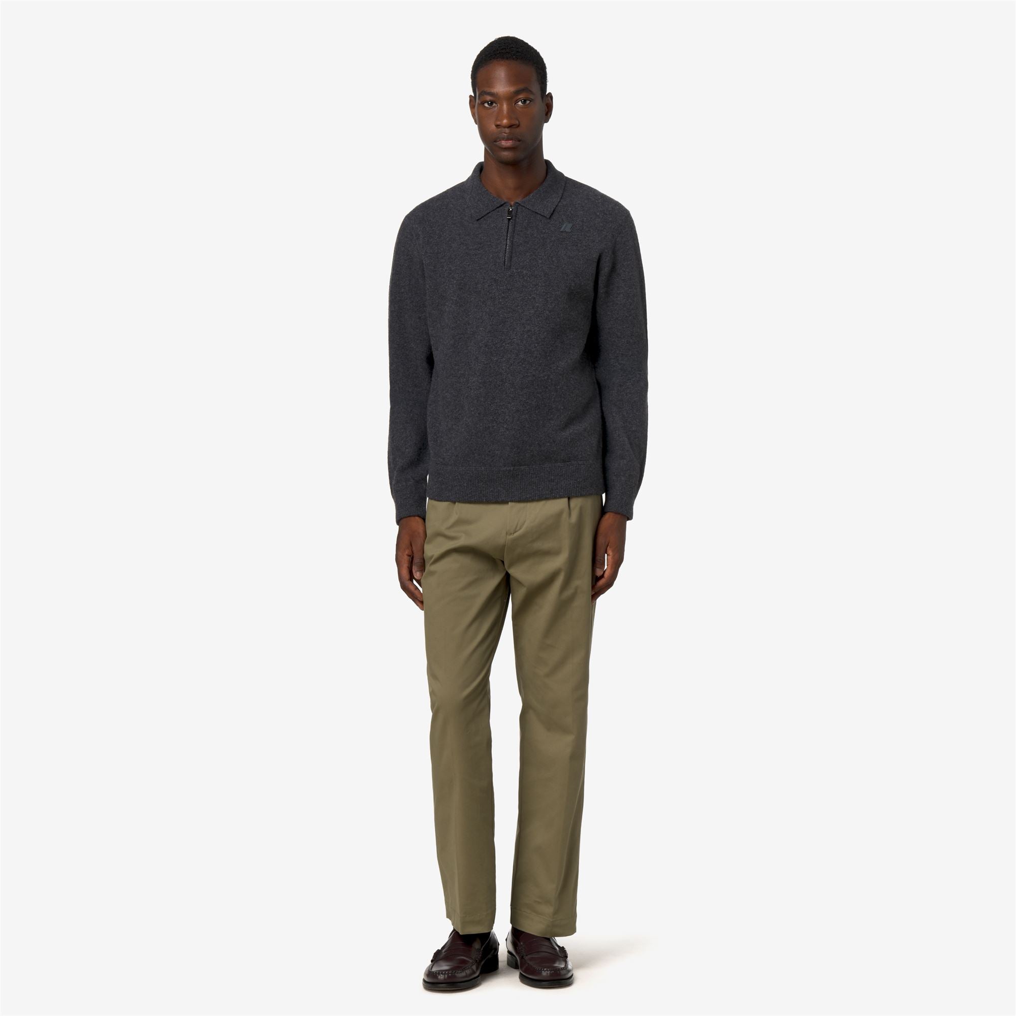 k-way-ralph-twill-tech-peach-chino-homme-green-army image 1