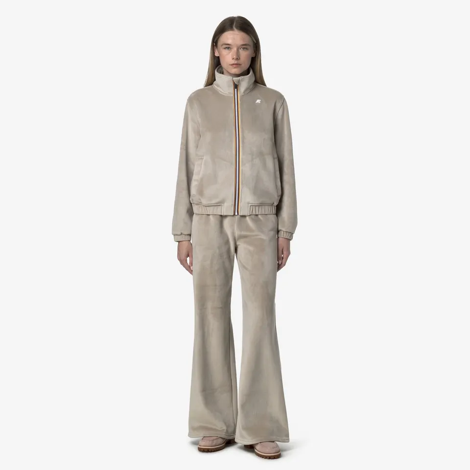 k-way-jenny-velour-polar-pantalon-sport-femme-beige-cashmere image 1