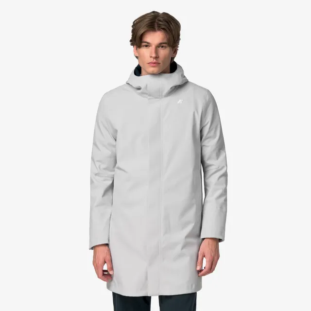 k-way-thomas-bonded-veste-longue-homme-grey-ash-blue-depth image 1