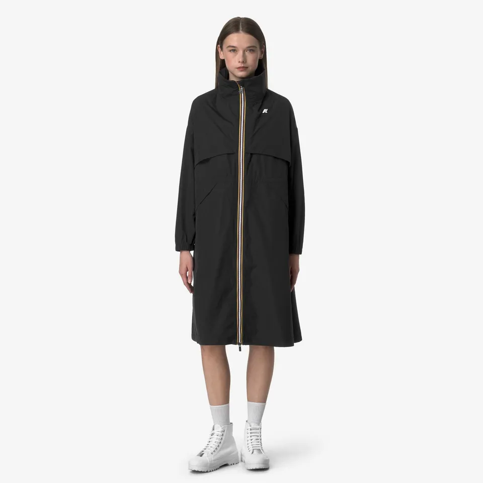 k-way-aube-memory-touch-veste-longue-femme-black-pure image 1